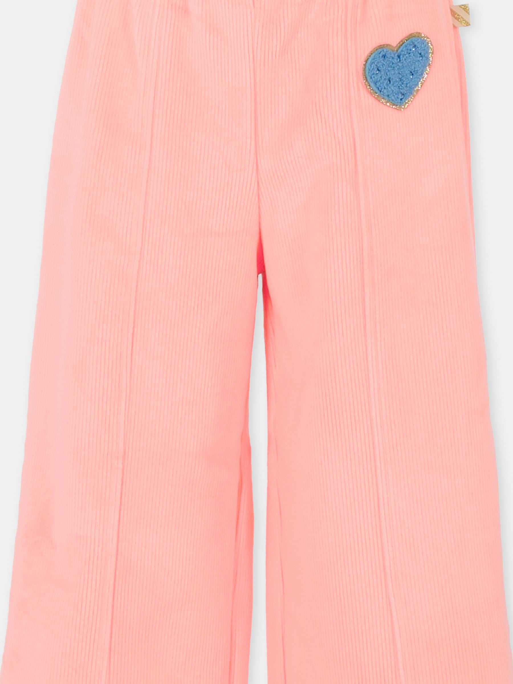 Pantaloni rosa per bambina con cuore,Billieblush,U21593 408