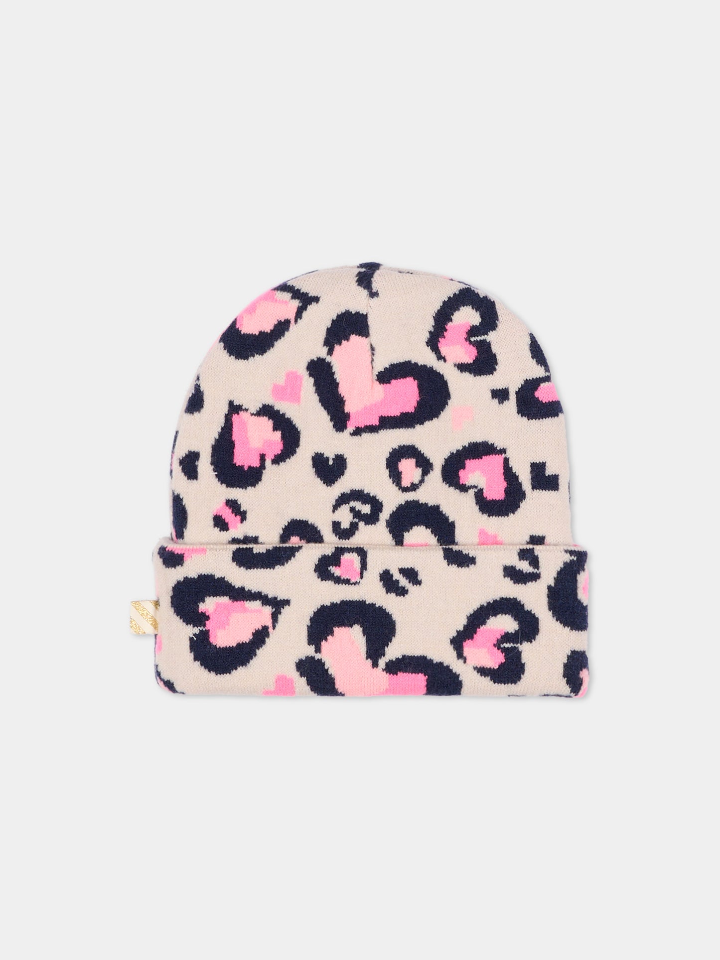 Berretto rosa per bambina con cuori,Billieblush,U21645 47V