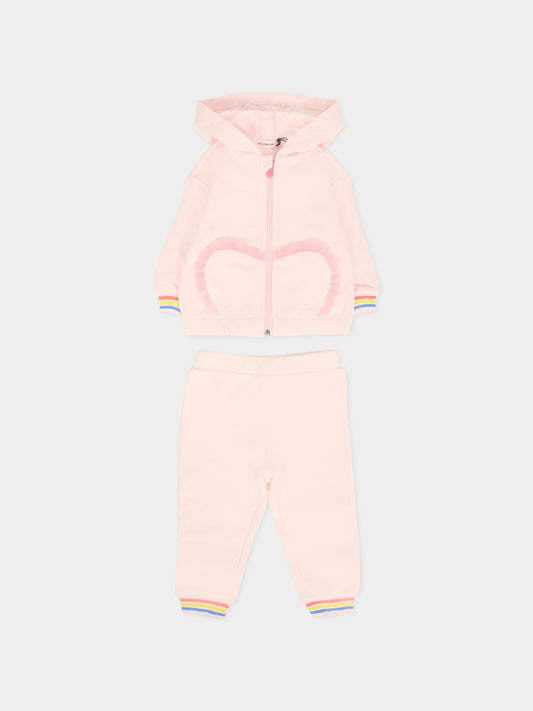 Completo rosa per neonata con cuore,Billieblush,U21250 47V