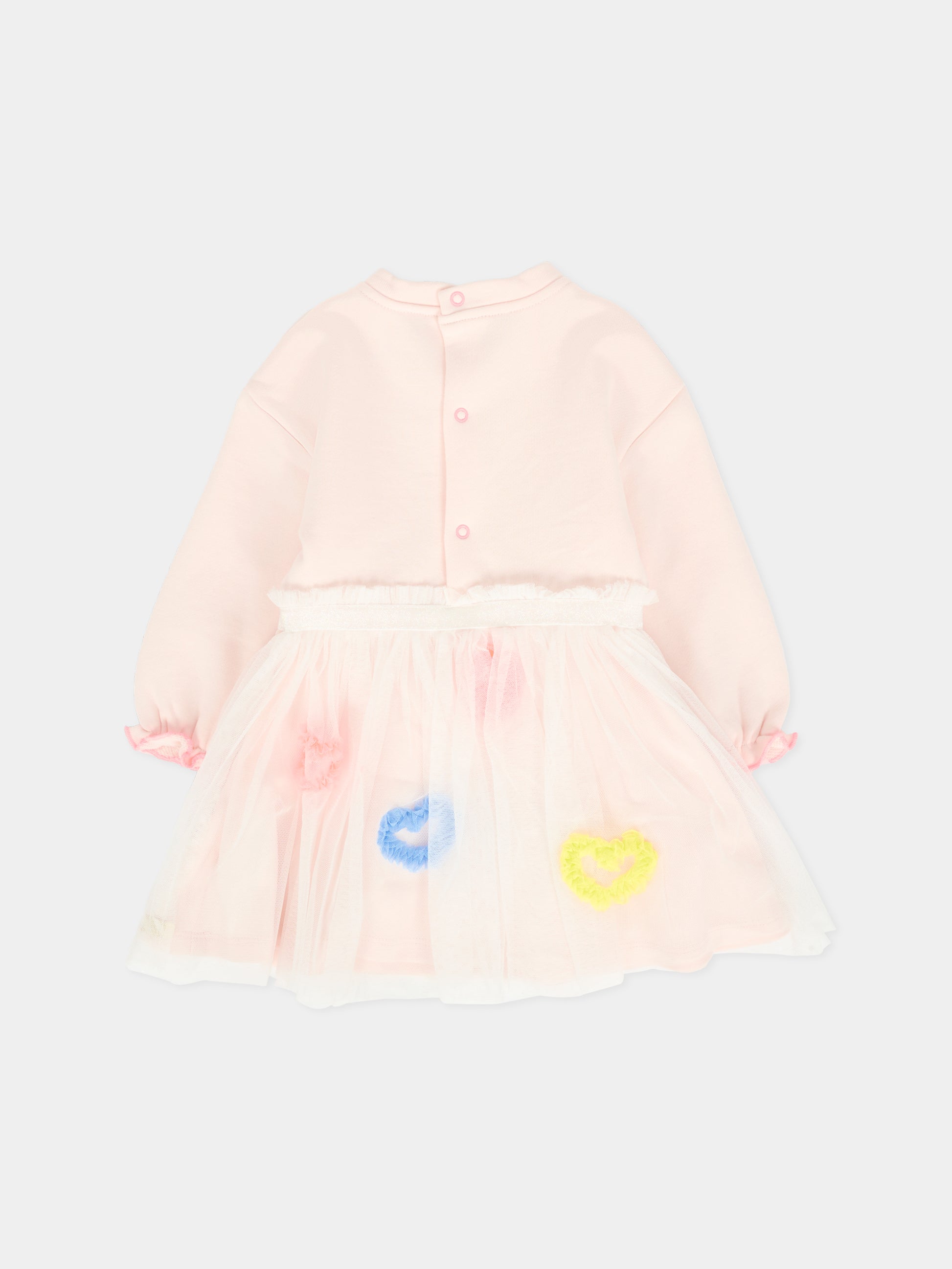 Vestito rosa per neonata con cuori,Billieblush,U21255 47V