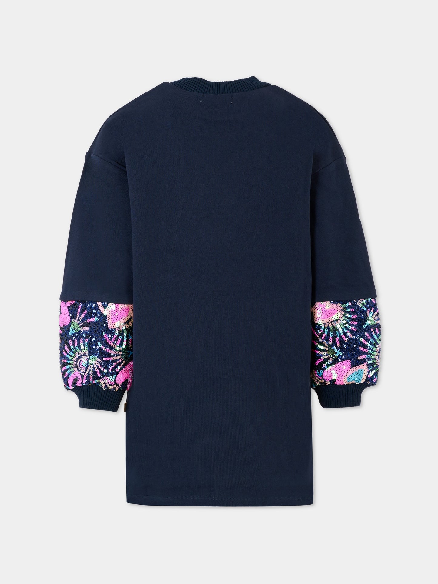 Vestito blu per bambina con paillettes,Billieblush,U21285 85T