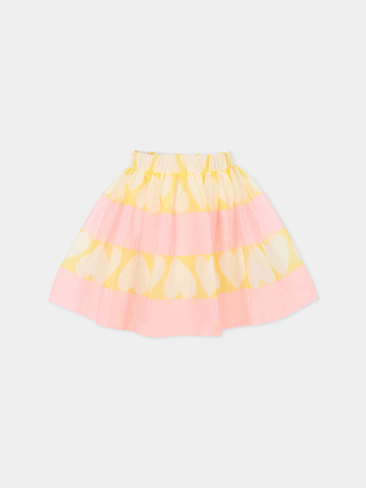 Gonna rosa per bambina con cuori,Billieblush,U21316 408