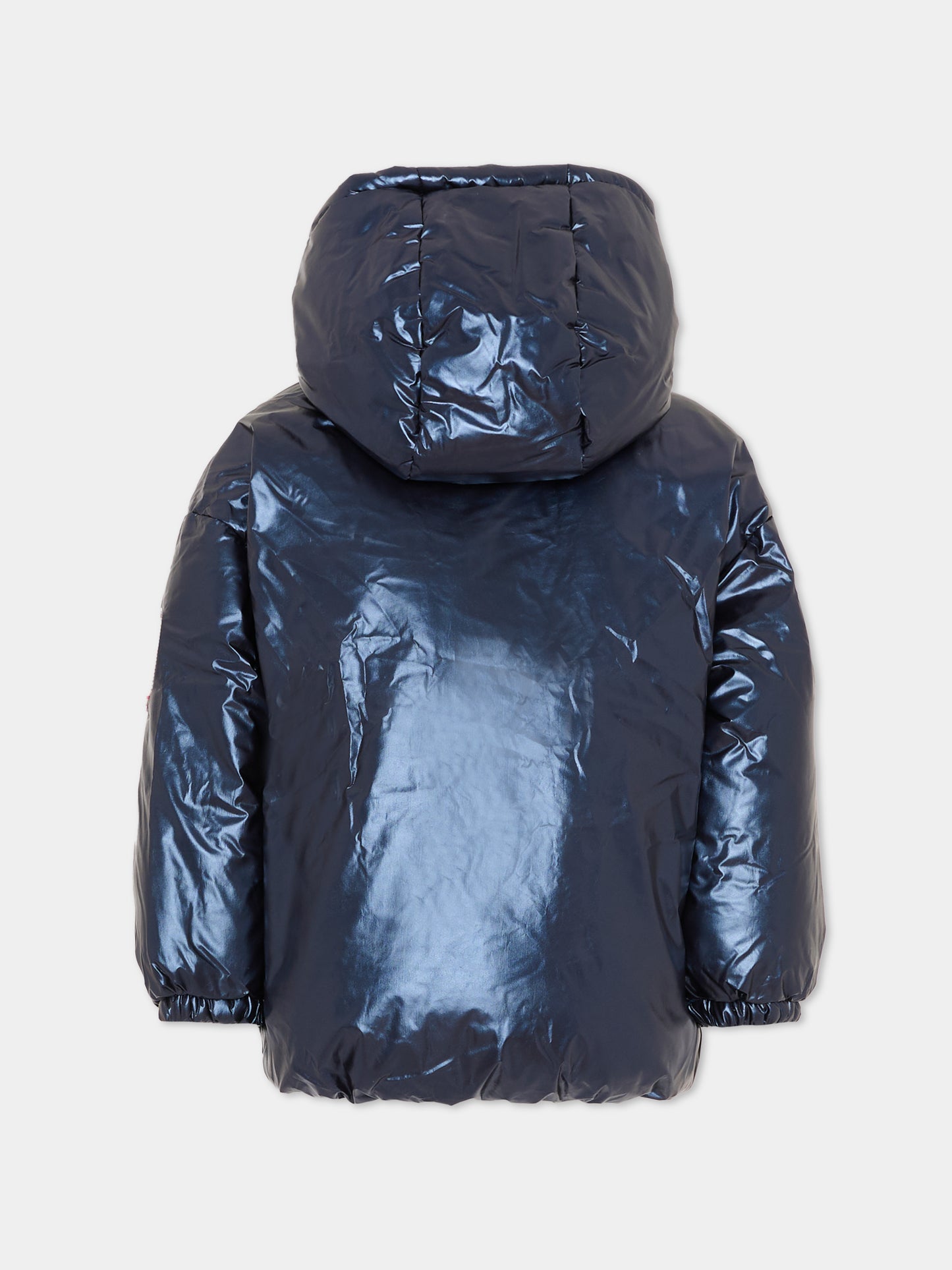 Piumino blu per bambina con cuore,Billieblush,U21354 85T