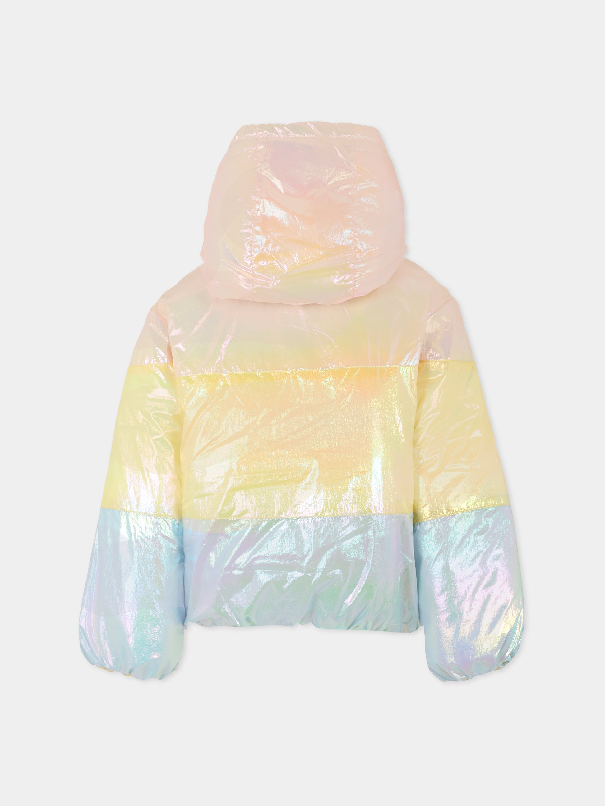 Piumino multicolor per bambina con cuori,Billieblush,U21358 408