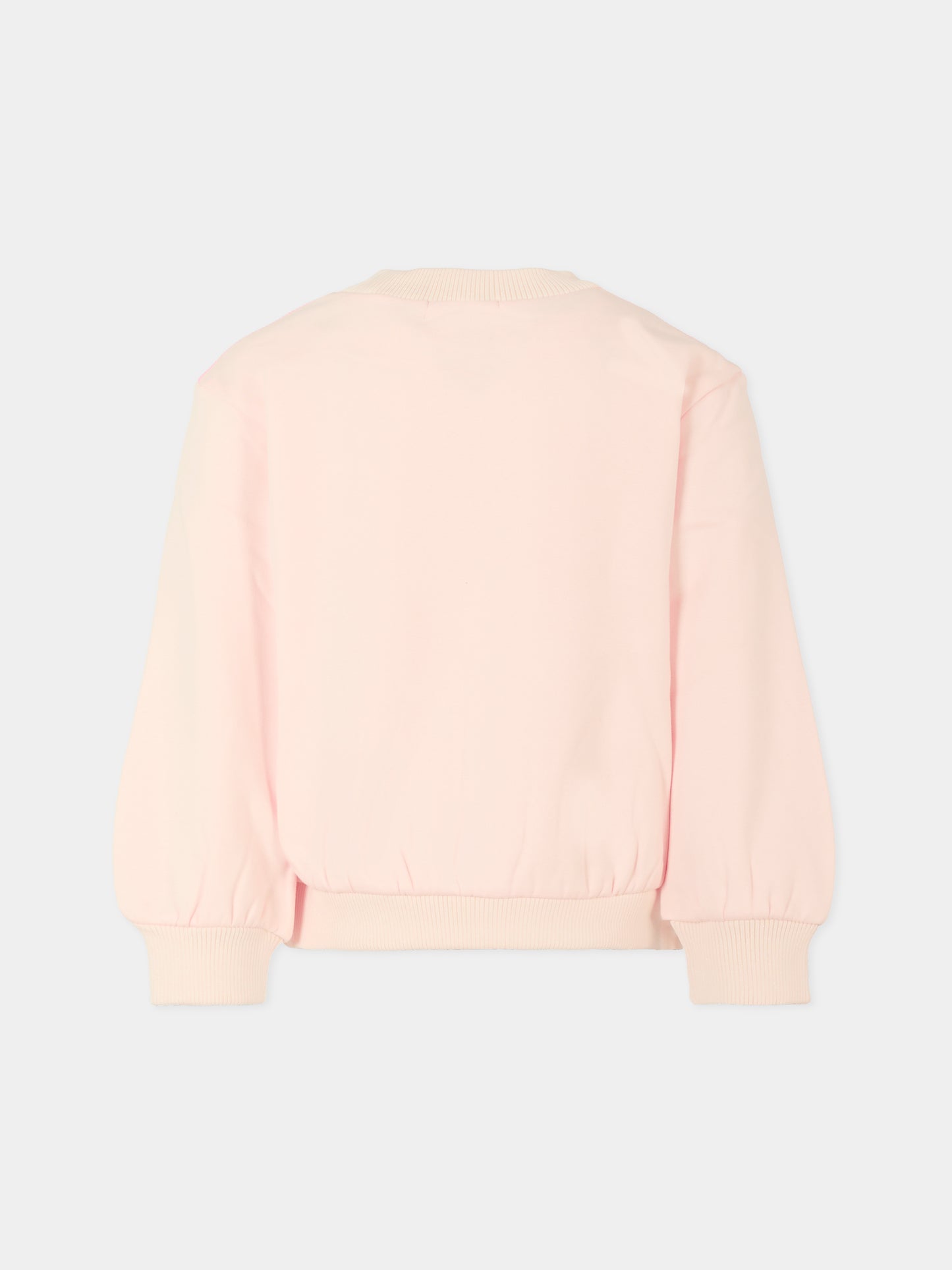 Felpa rosa per bambina con cappello,Billieblush,U21371 47V