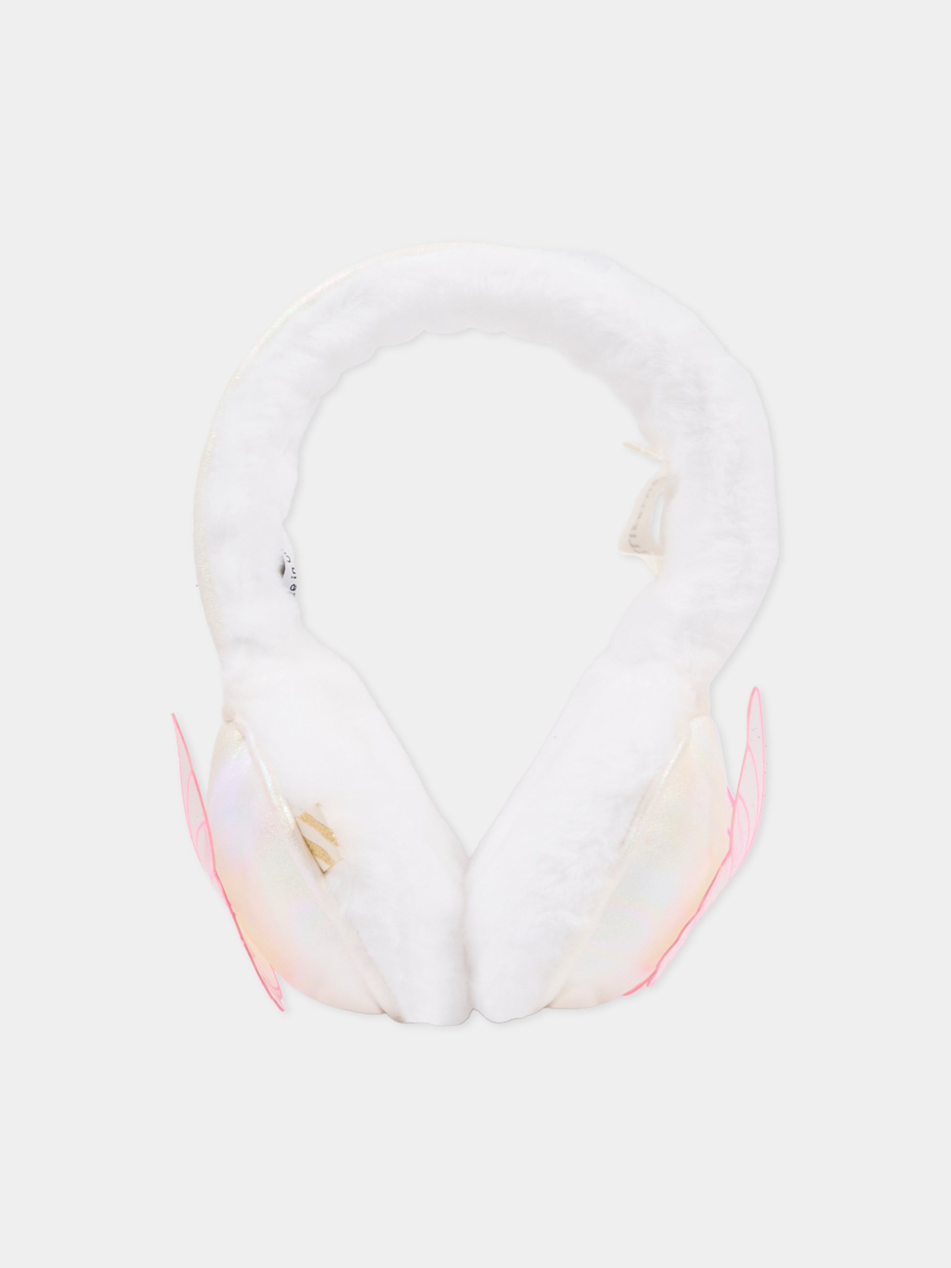 Paraorecchie avorio per bambina con farfalla,Billieblush,U21506 10P