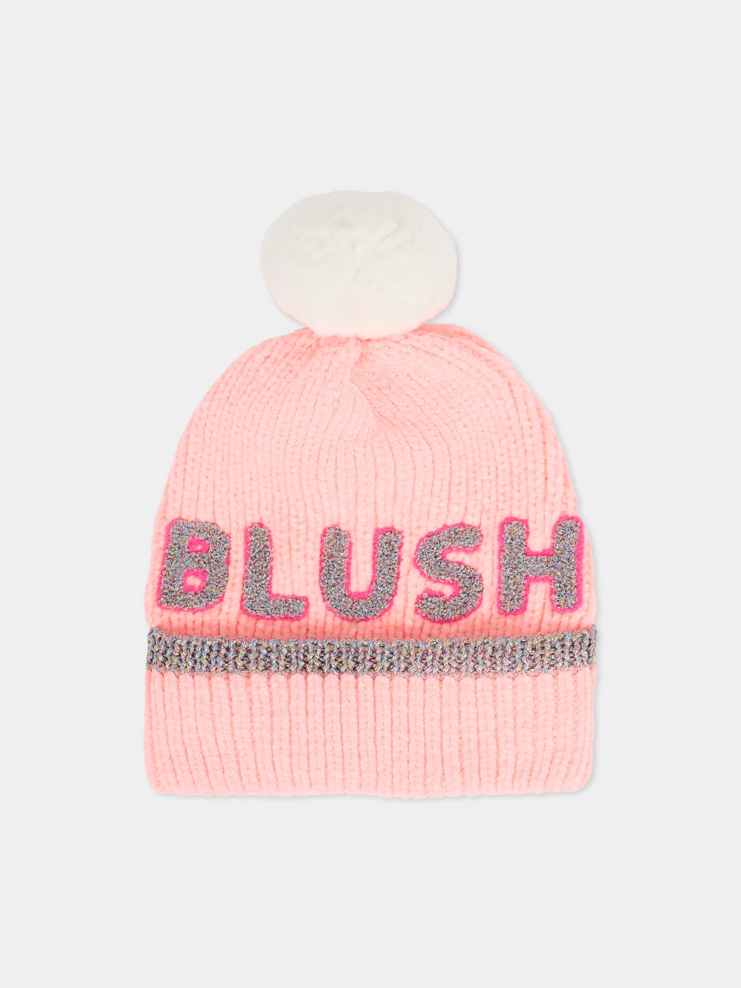 Berretto rosa per bambina con logo,Billieblush,U21512 408