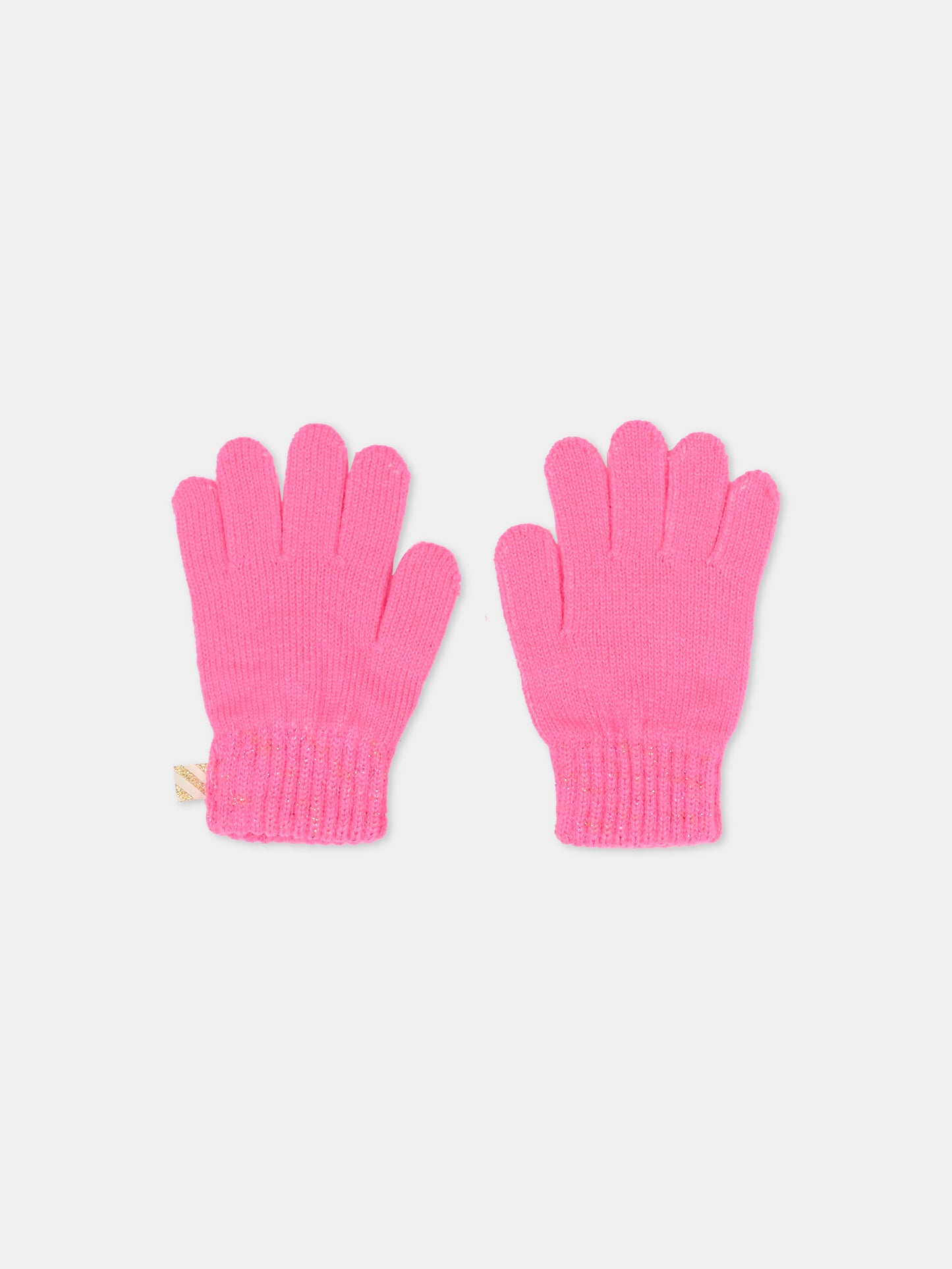 Guanti rosa per bambina con logo,Billieblush,U21526 473