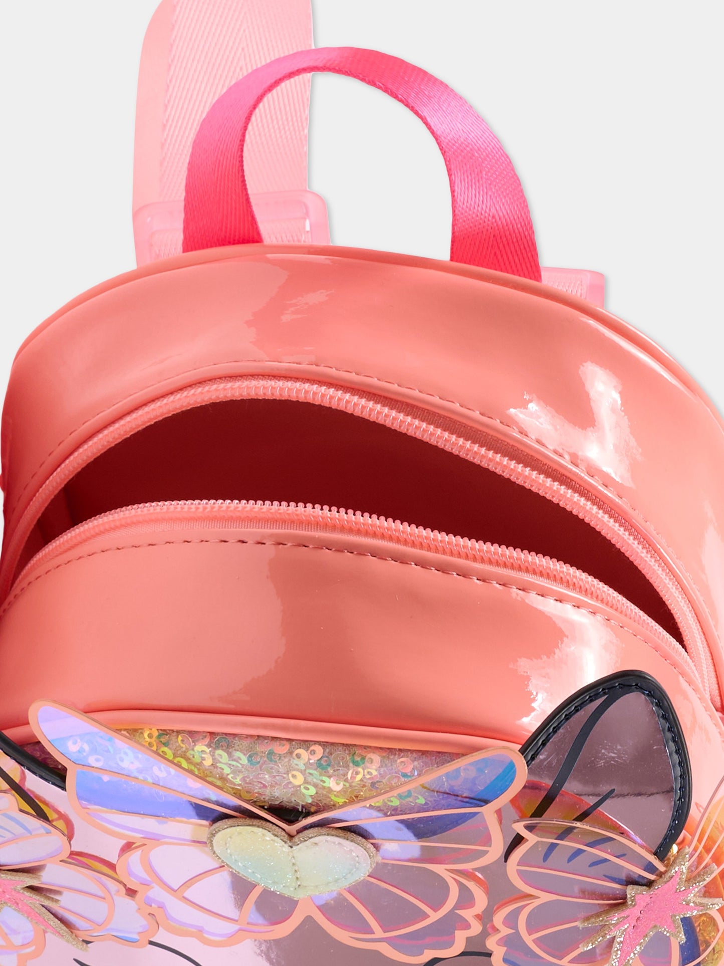 Zaino rosa per bambina con gatto e farfalle,Billieblush,U21532 408