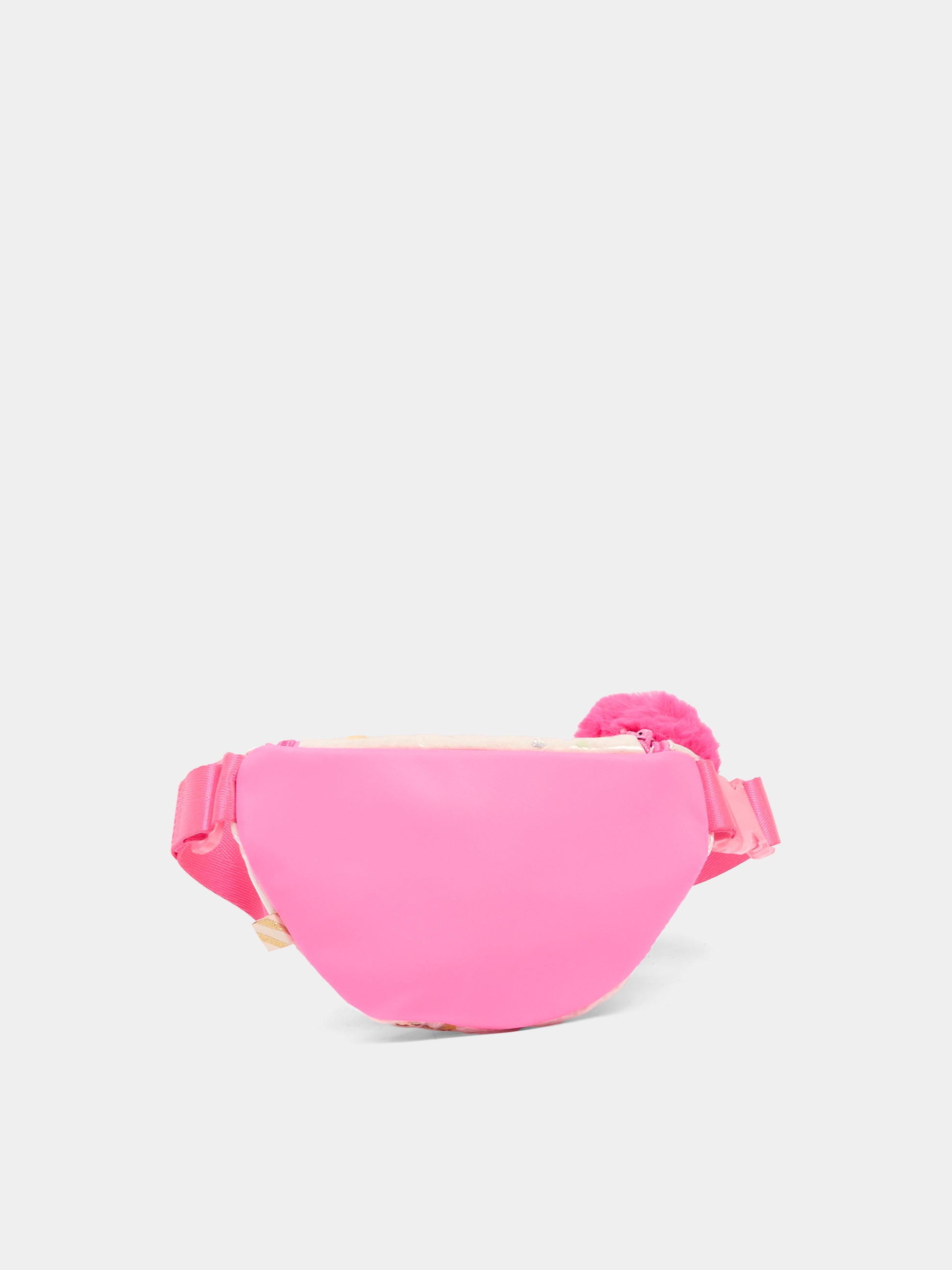 Marsupio rosa per bambina con pompon,Billieblush,U21539 473