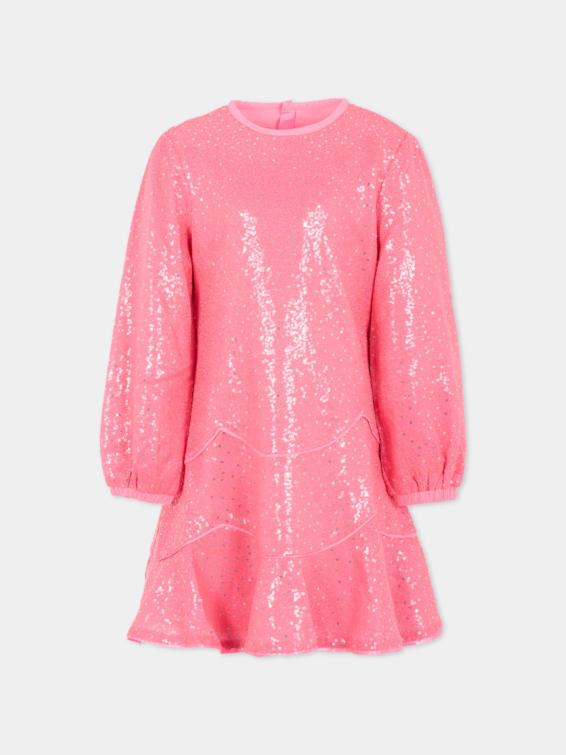 Vestito rosa per bambina con paillettes,Billieblush,U21585 408