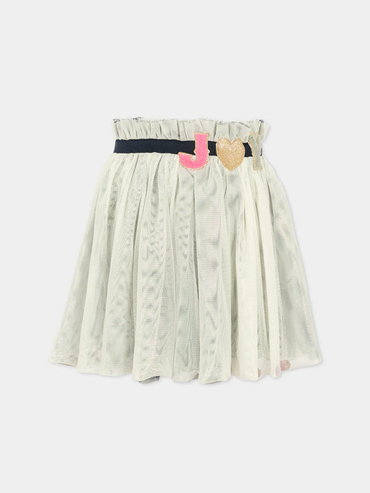 Gonna blu per bambina con scritta,Billieblush,U21587 85T