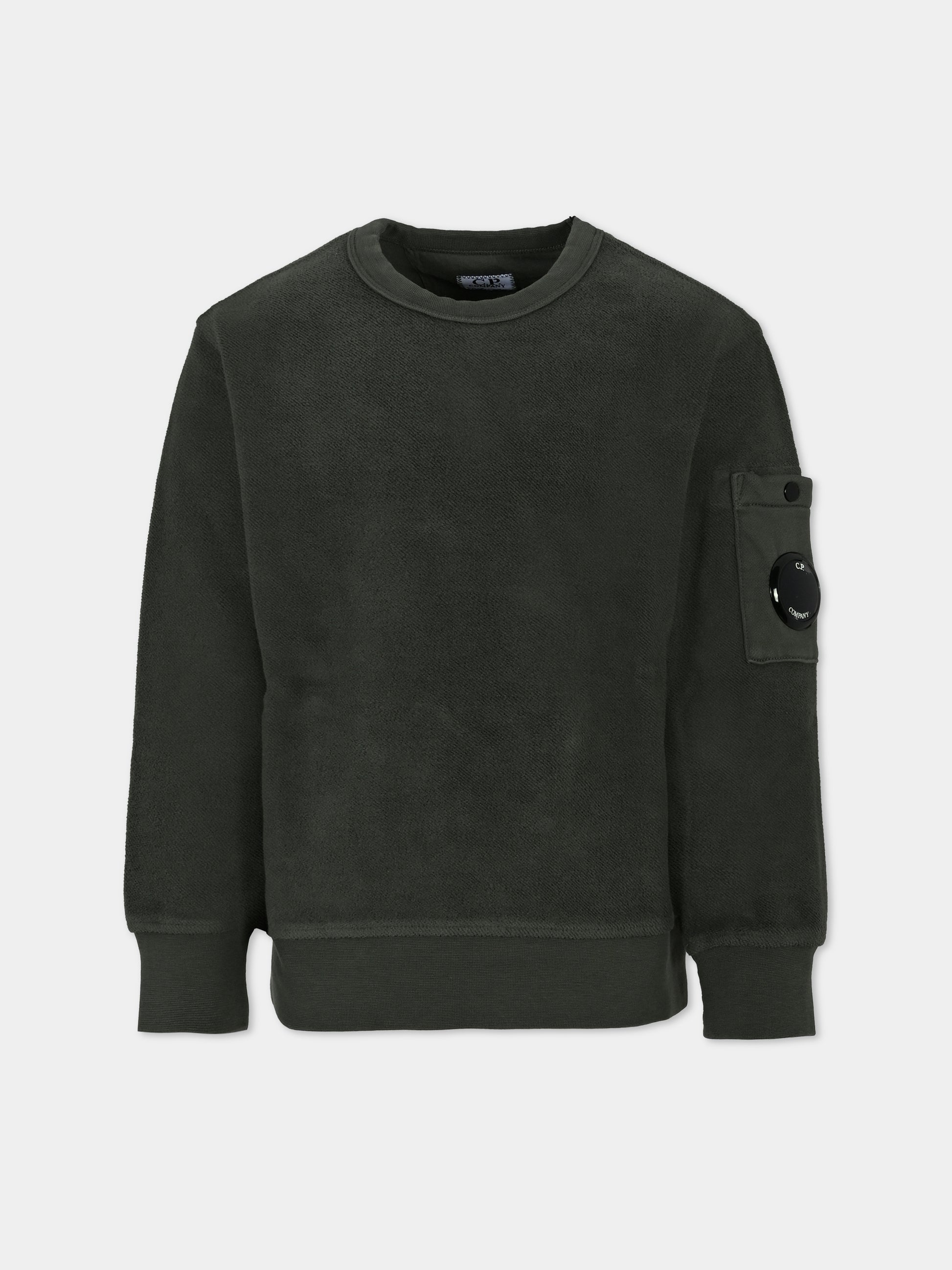 Felpa verde per bambino con lente,C. P. Company,CUF01G LCC04 31233