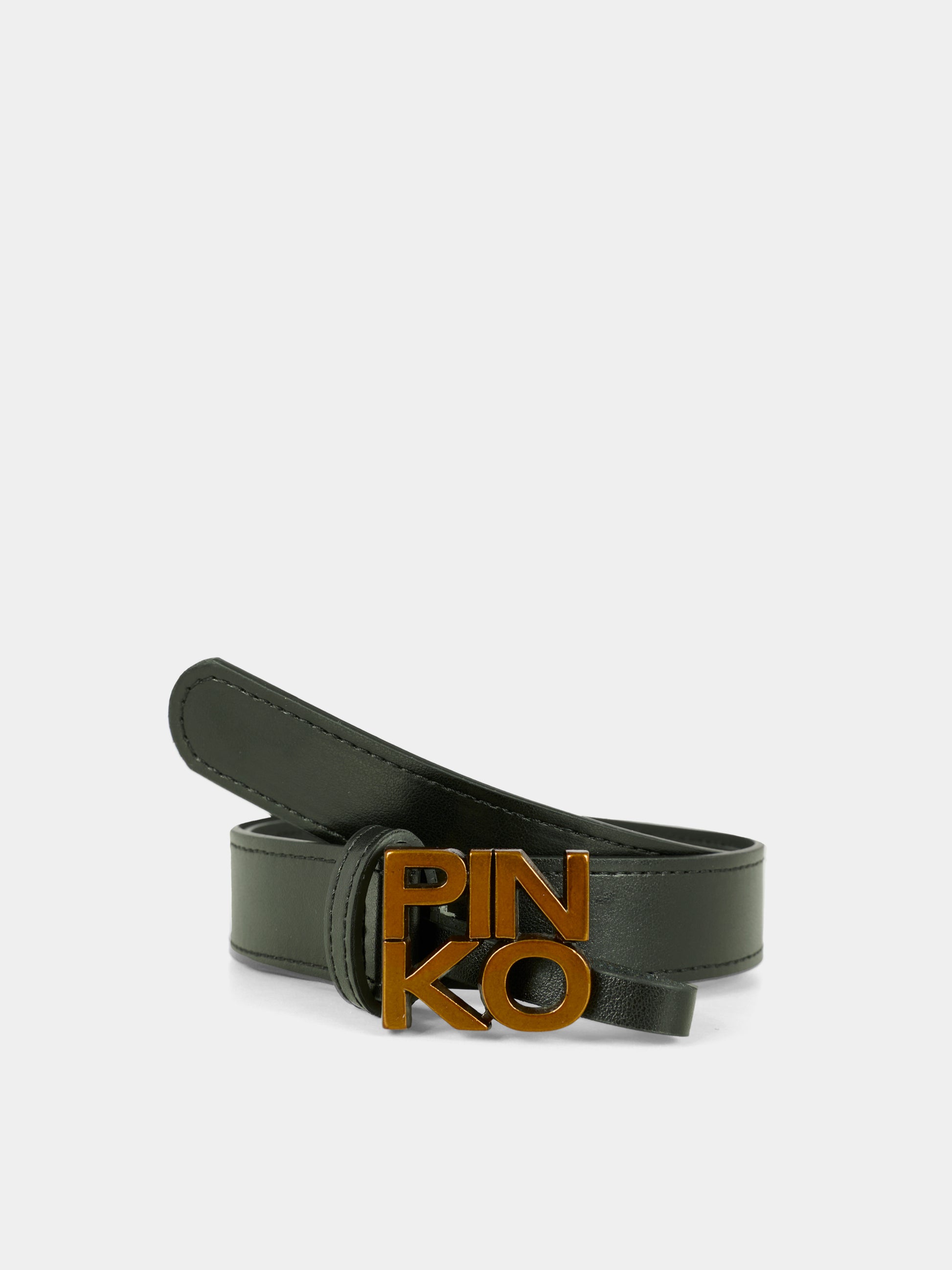 Cintura nera per bambina con logo,Pinko,KFAV002.C.TV100.N000