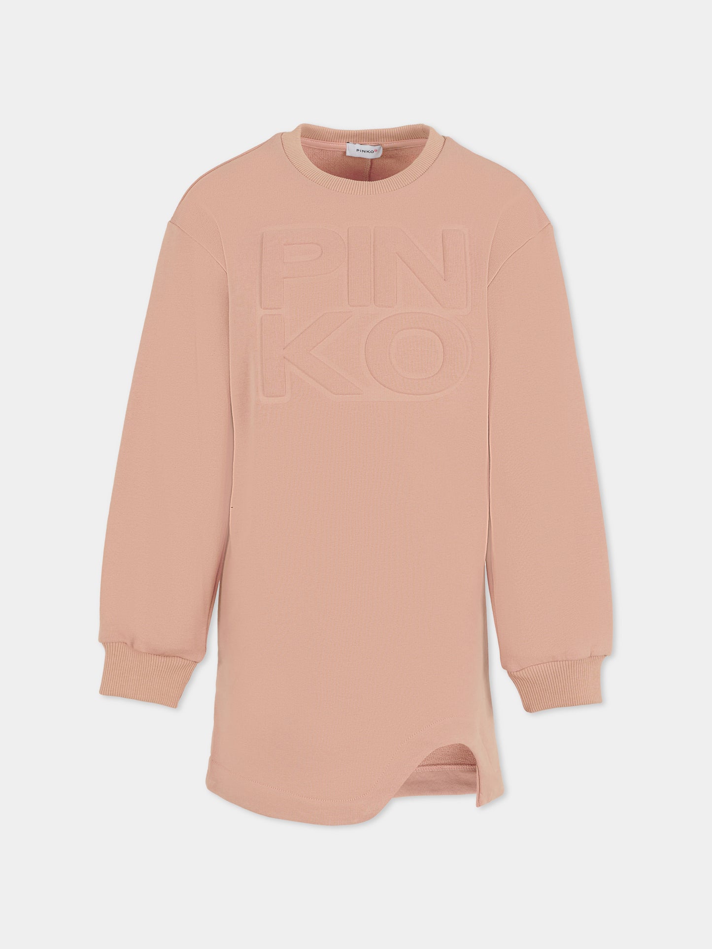 Vestito rosa per bambina con logo