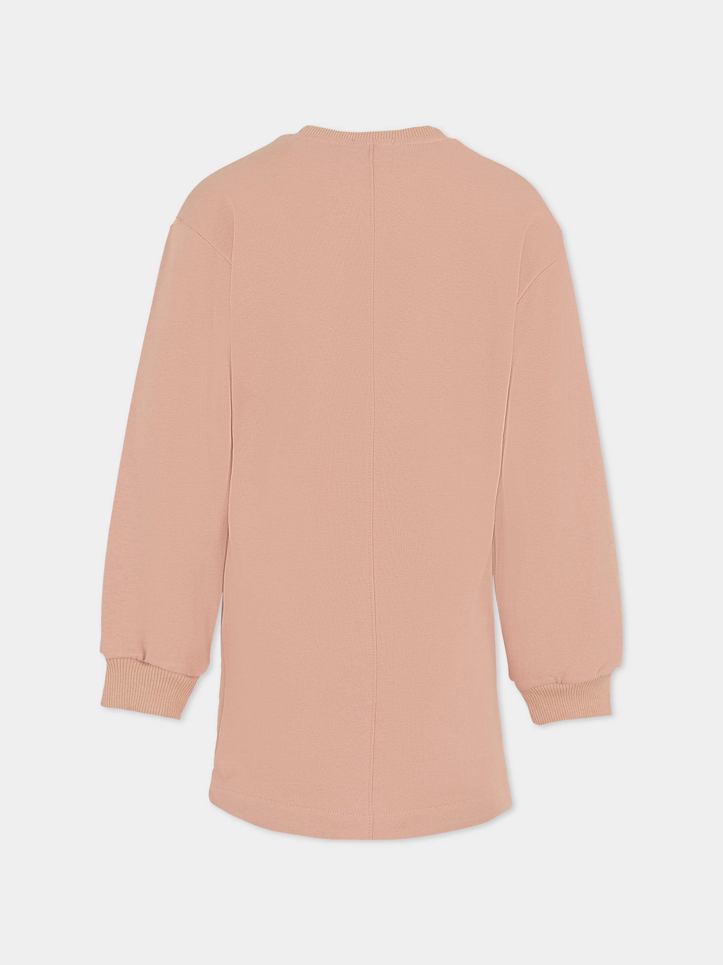 Vestito rosa per bambina con logo