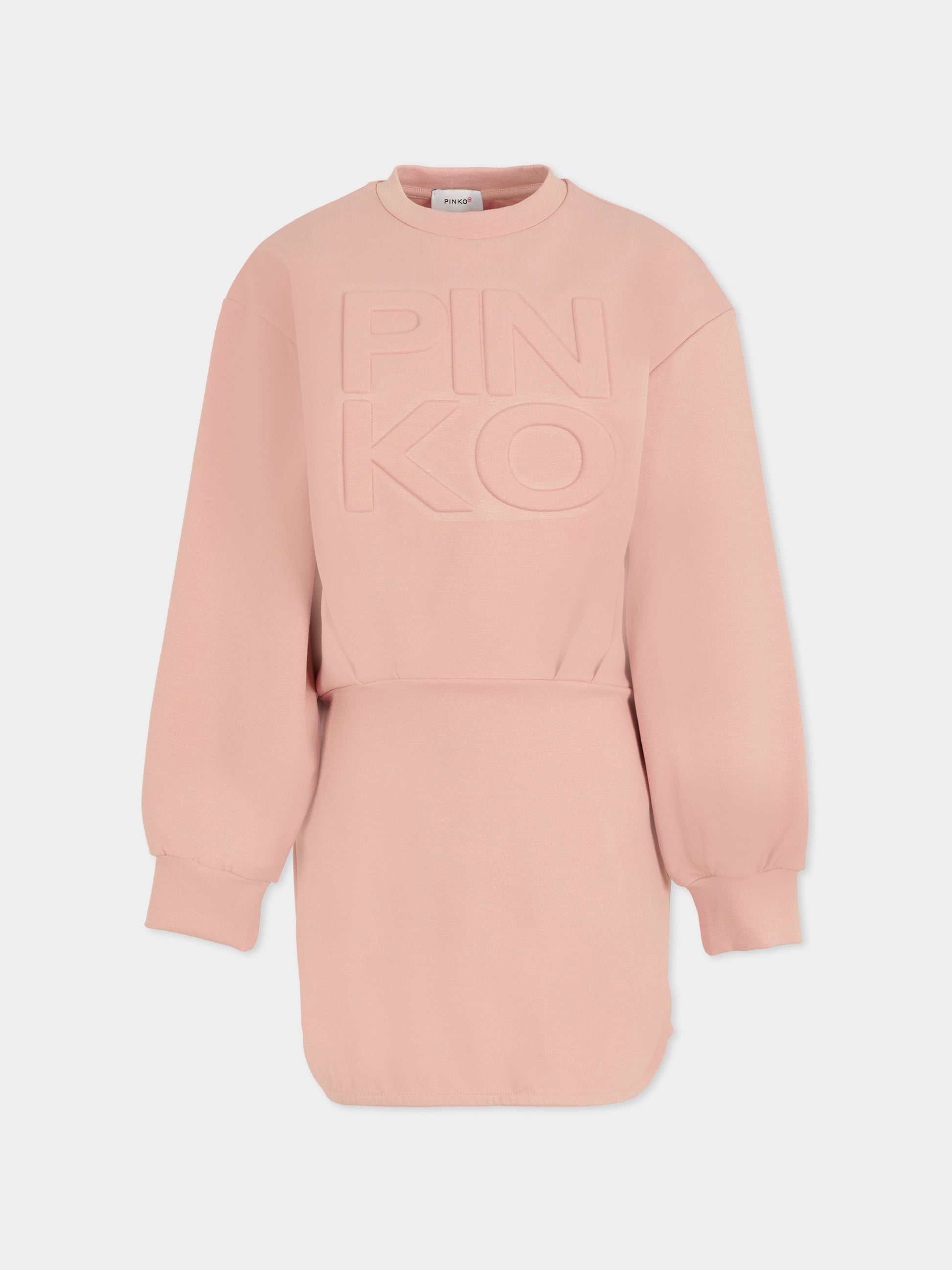 Vestito rosa per bambina con logo,Pinko,KFAB020.C.JT007.C039