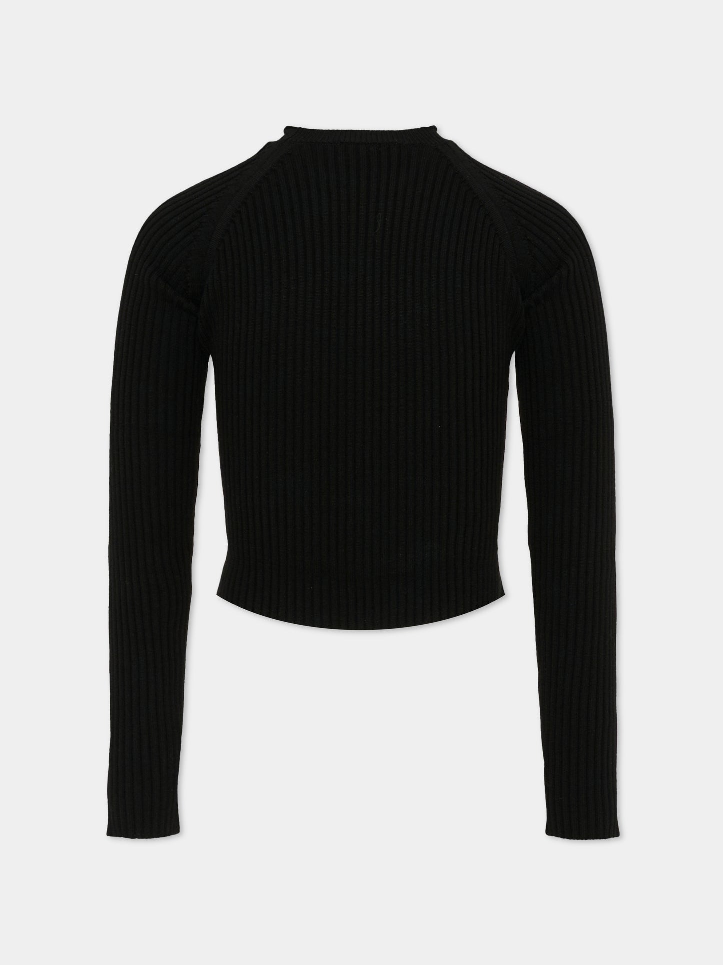 Maglione nero per bambina con logo,Pinko,KFMA022.C.FL086.N000