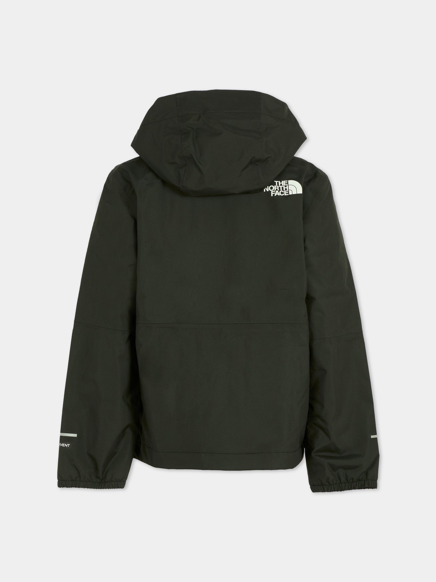 Impermeabile nero per bambino con logo