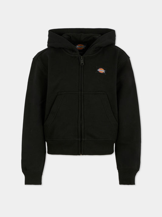 Felpa nera per bambino con logo,Dickies,DK0A88BOBLK1