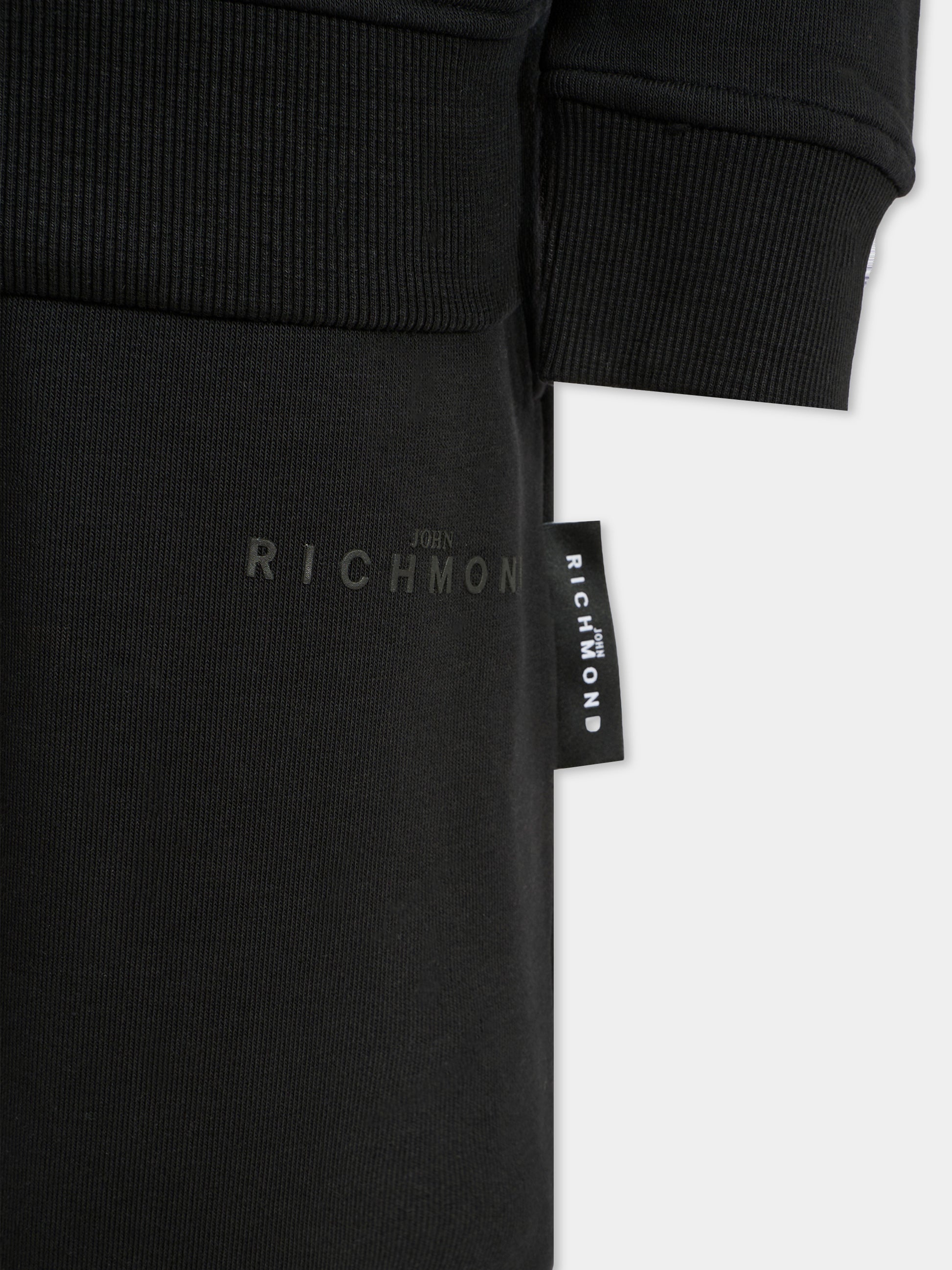 Completo nero per bambino con logo,Richmond,RBA25006CF BLACK