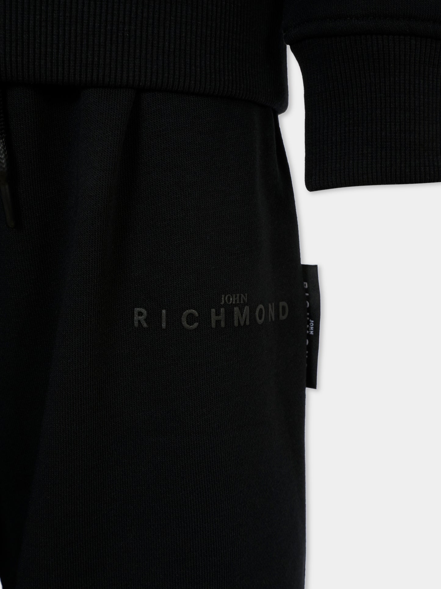 Completo nero per bambina con logo,Richmond,RGA25007CF BLACK