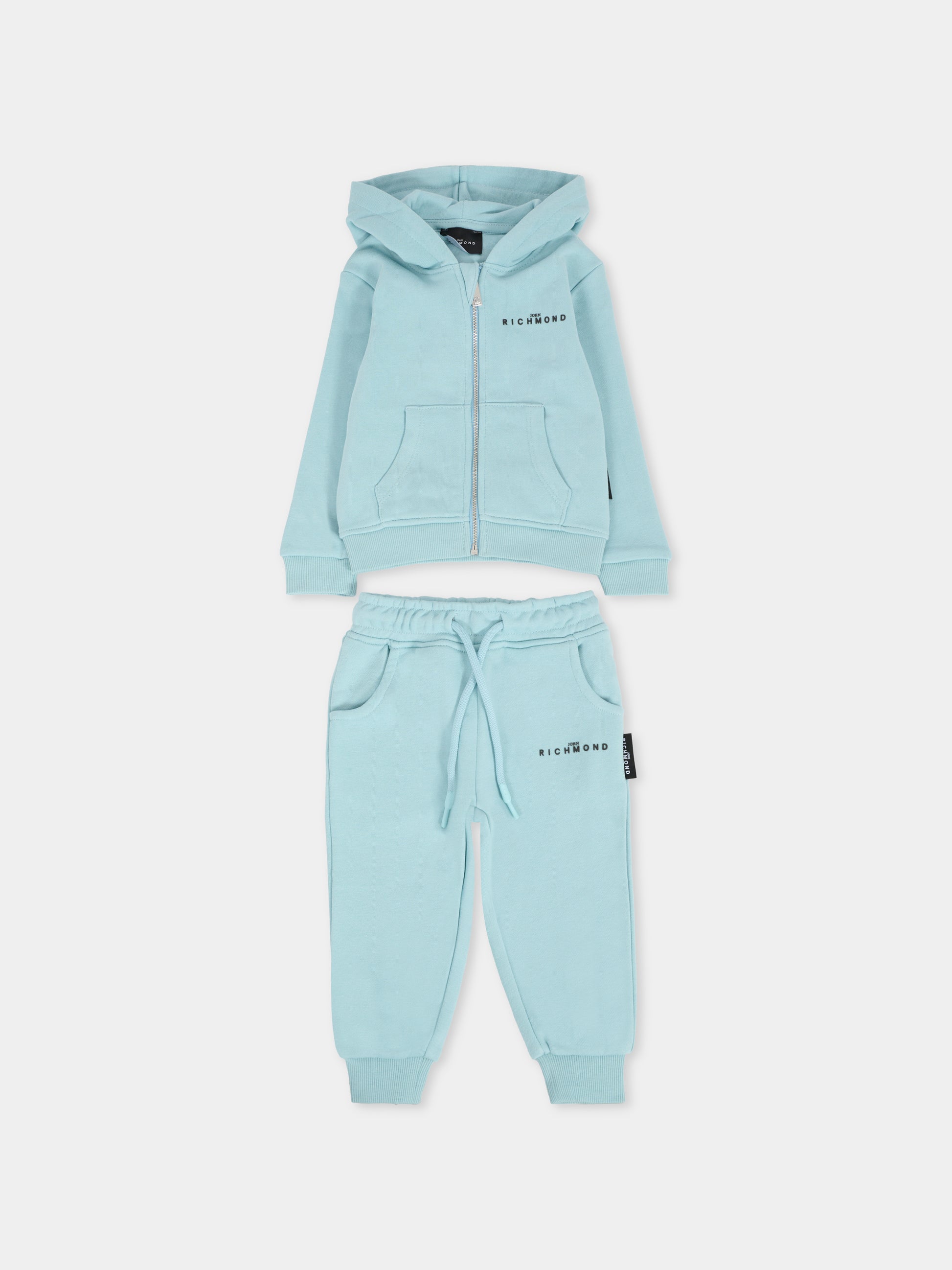 Completo azzurro per neonato con logo,Richmond,RIA25007CF FORGET ME NOT