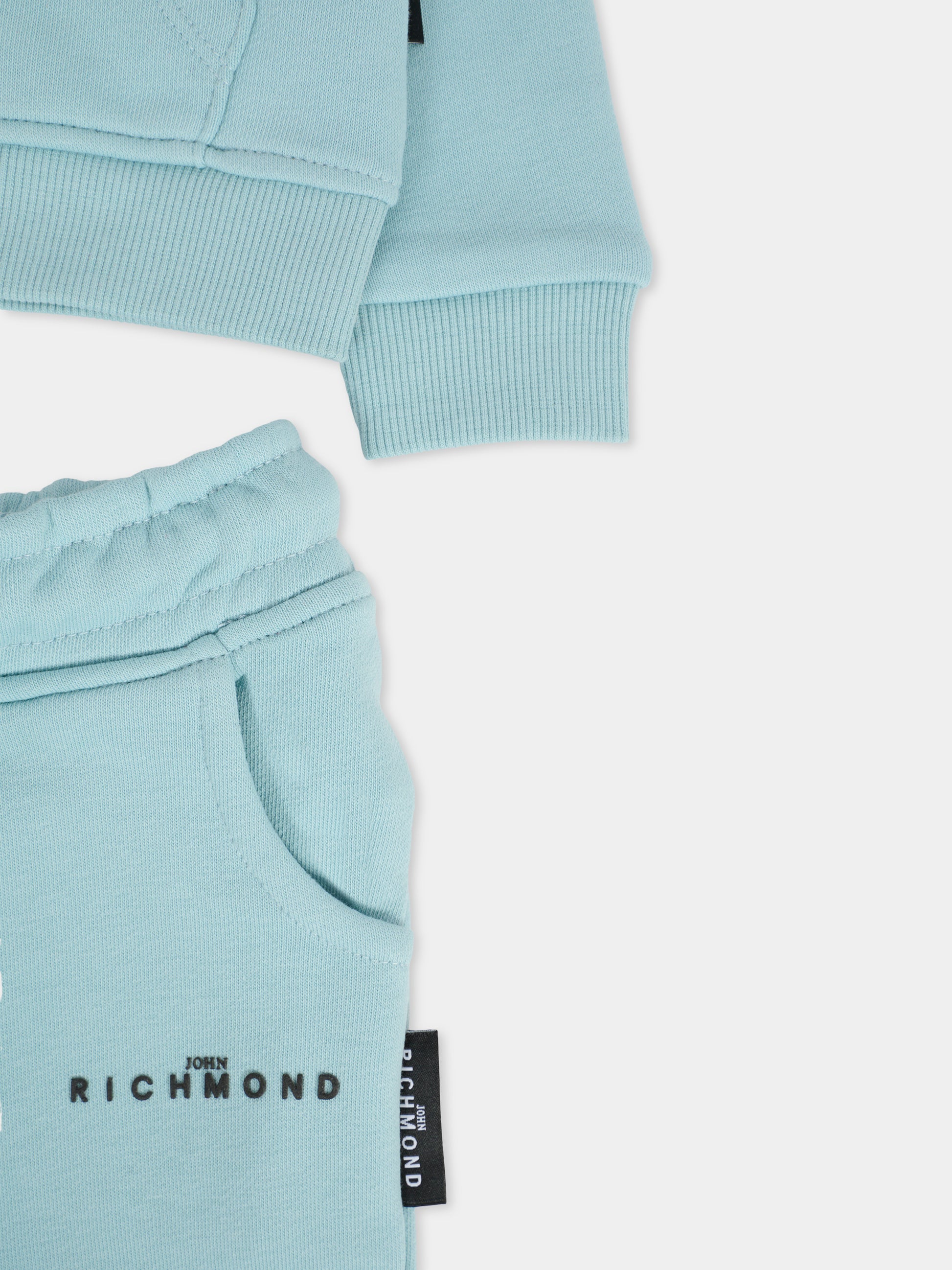 Completo azzurro per neonato con logo,Richmond,RIA25007CF FORGET ME NOT