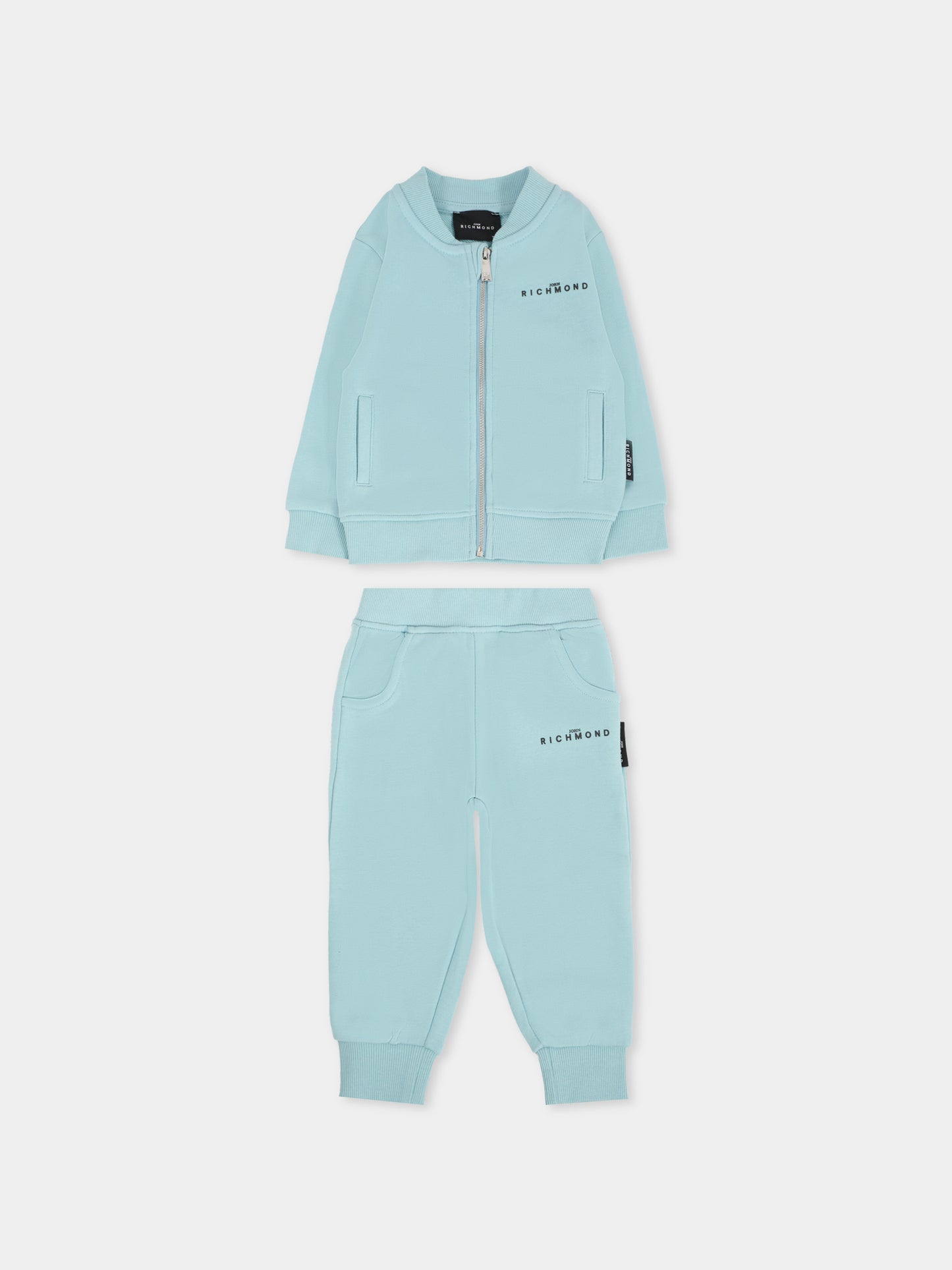 Completo azzurro per neonato con logo,Richmond,RIA25002CF FORGET ME NOT