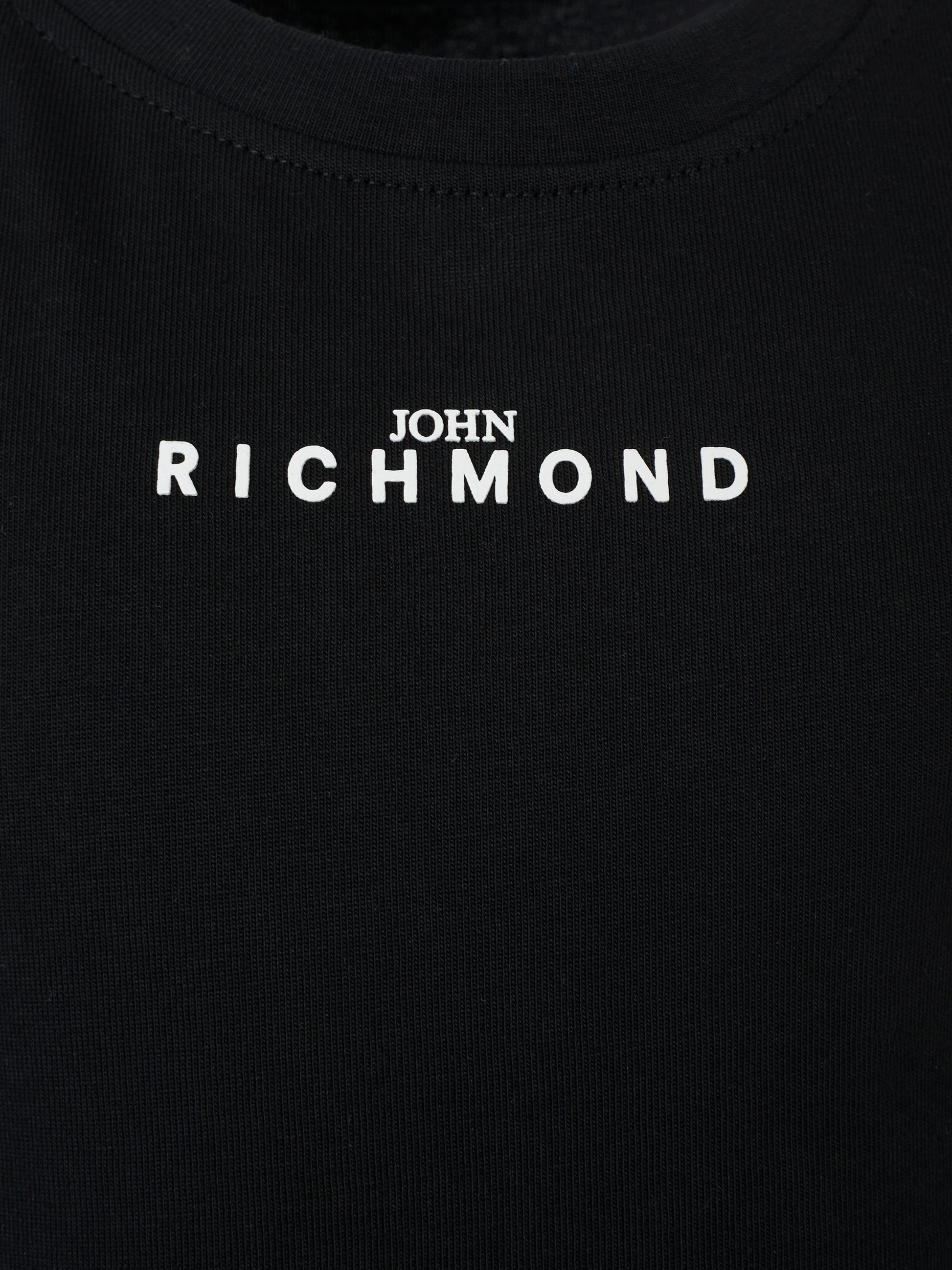 T-shirt nera per bambini con logo,Richmond,RBA25010TS BLACK