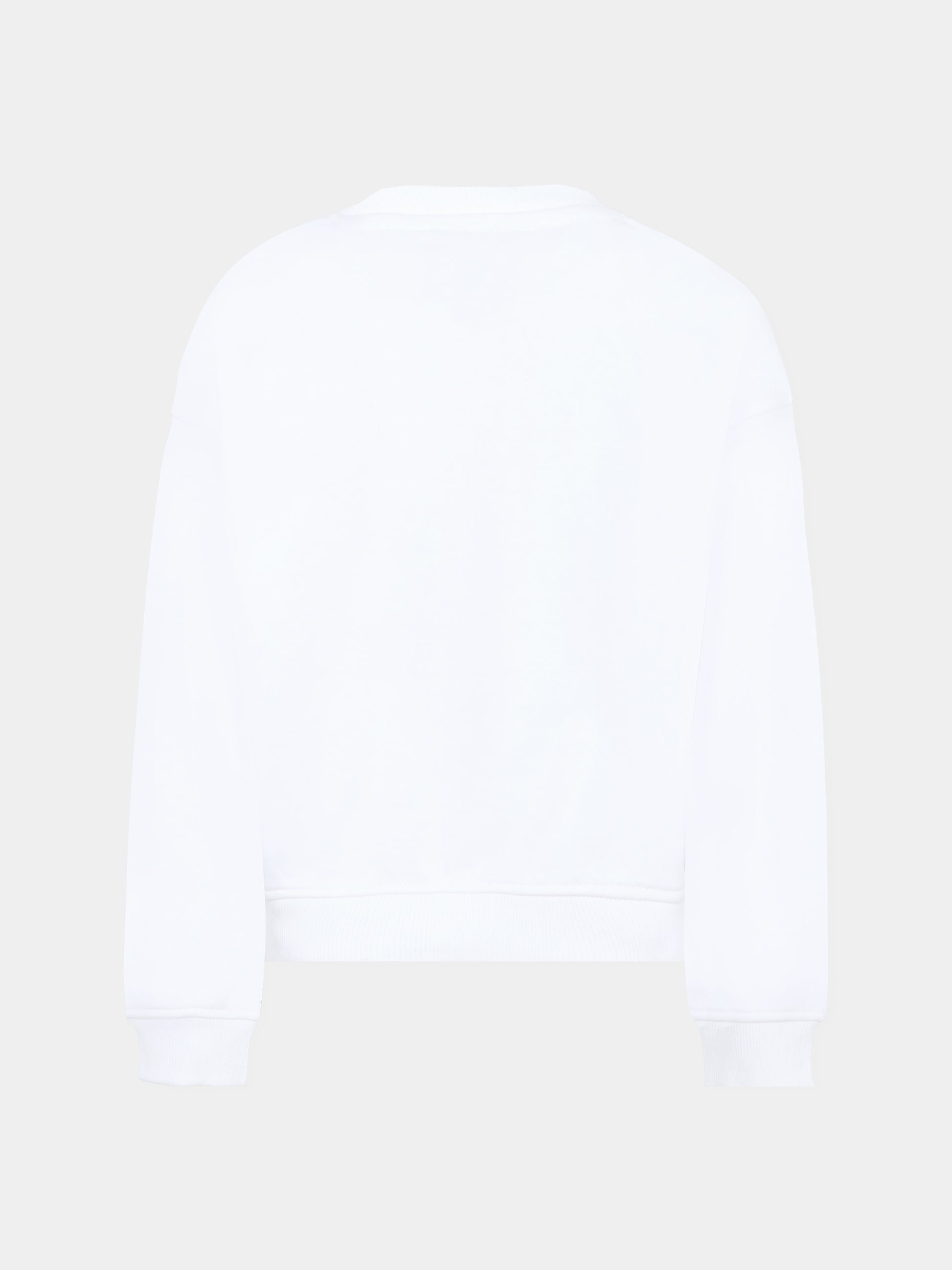 Felpa bianca per bambini con logo nero,Richmond,RBA25237FE WHITE