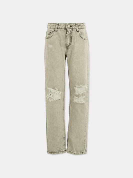 Jeans grigi per bambino con logo,Richmond,RBA25240JE DENIM GREY