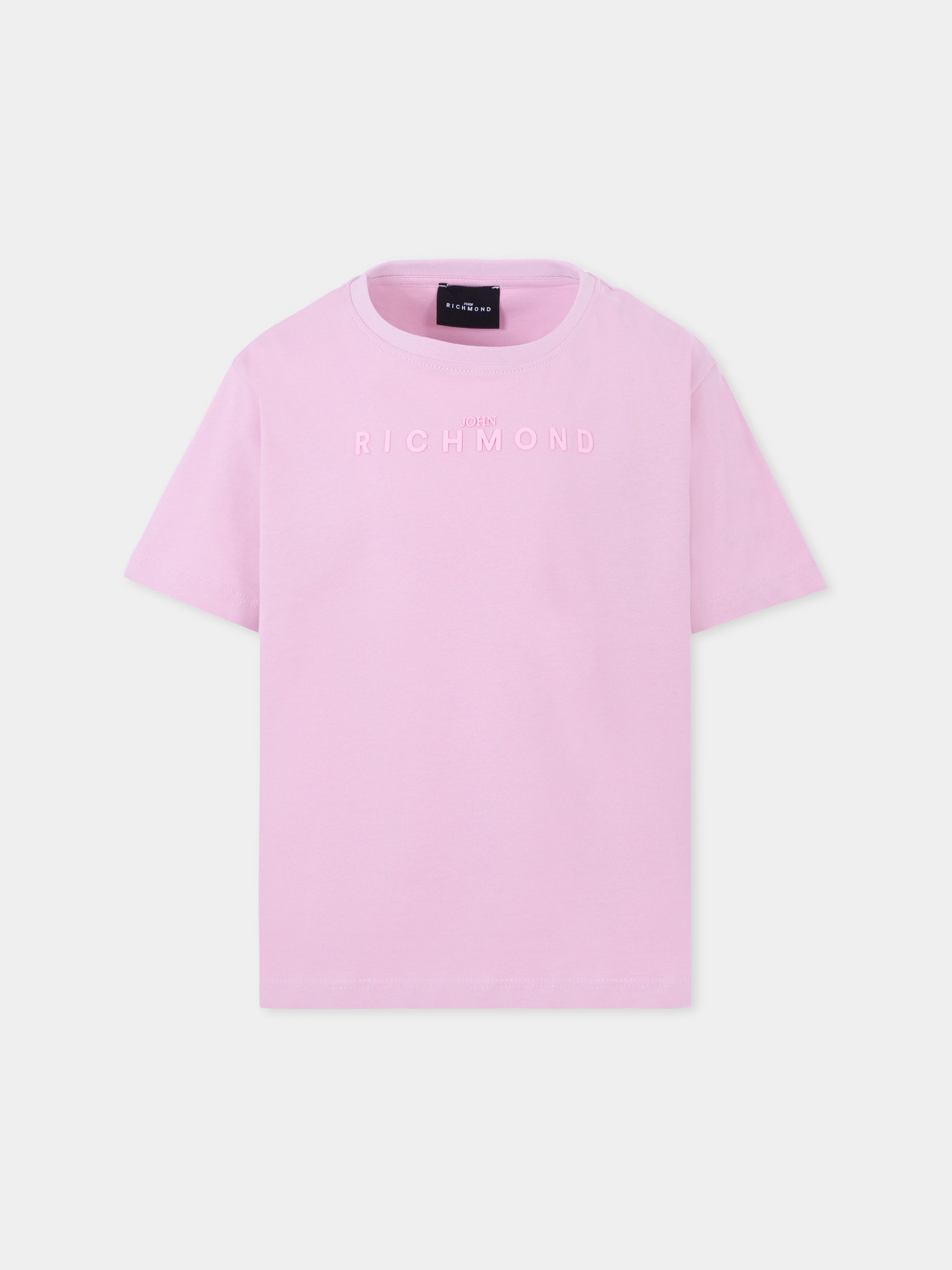 T-shirt lilla per bambina con logo,Richmond,RGA25008TS LILAC FRAGRANT