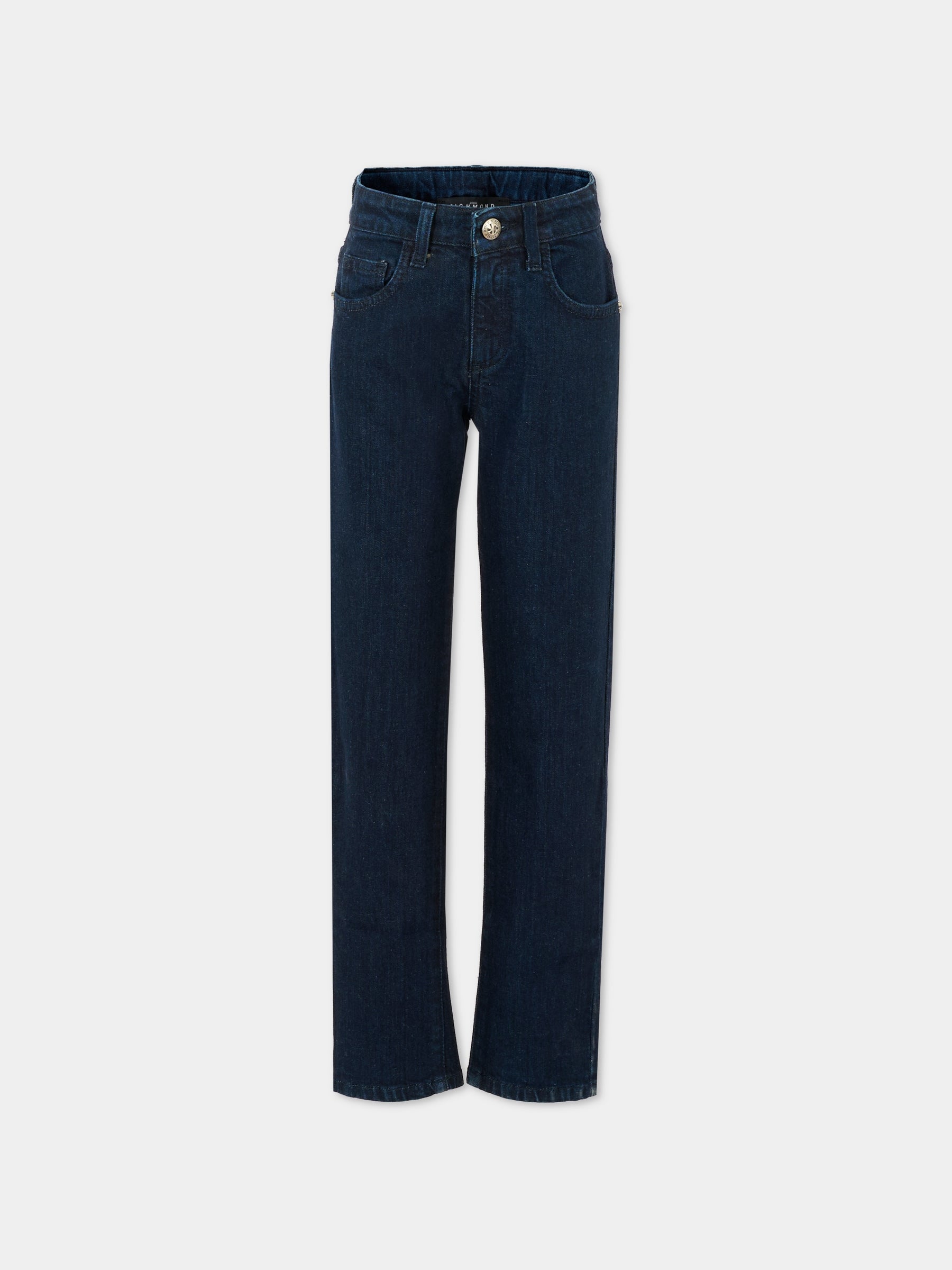 Jeans denim per bambina con logo,Richmond,RGA25106JE DENIM BLUE DARK