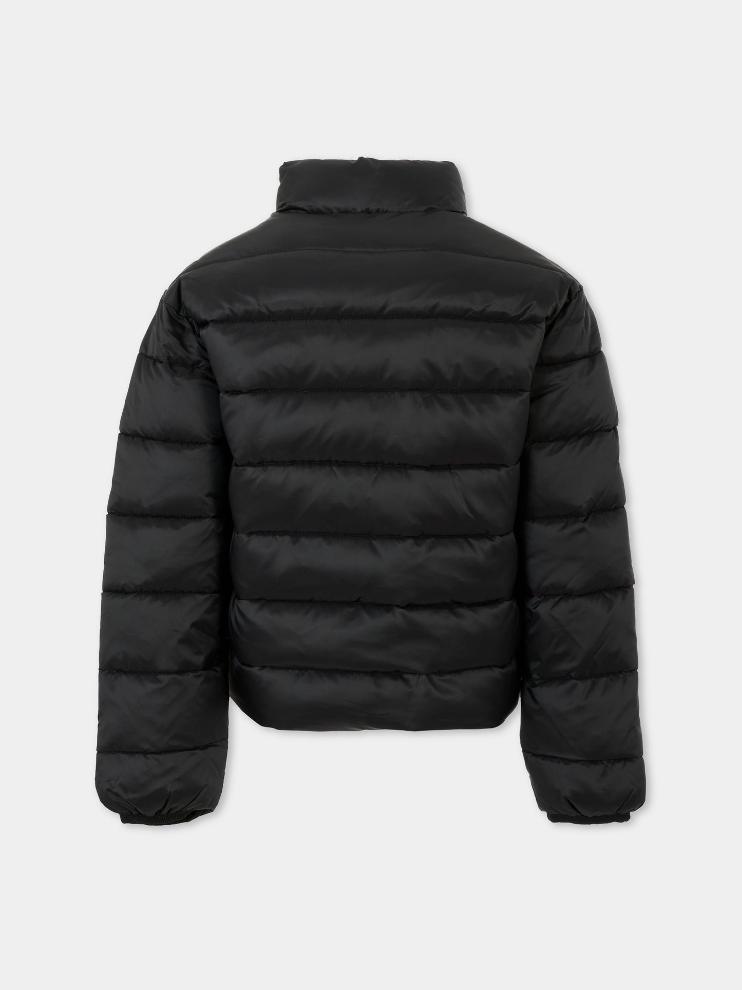 Piumino nero per bambina con logo,Richmond,RGA25233PI BLACK