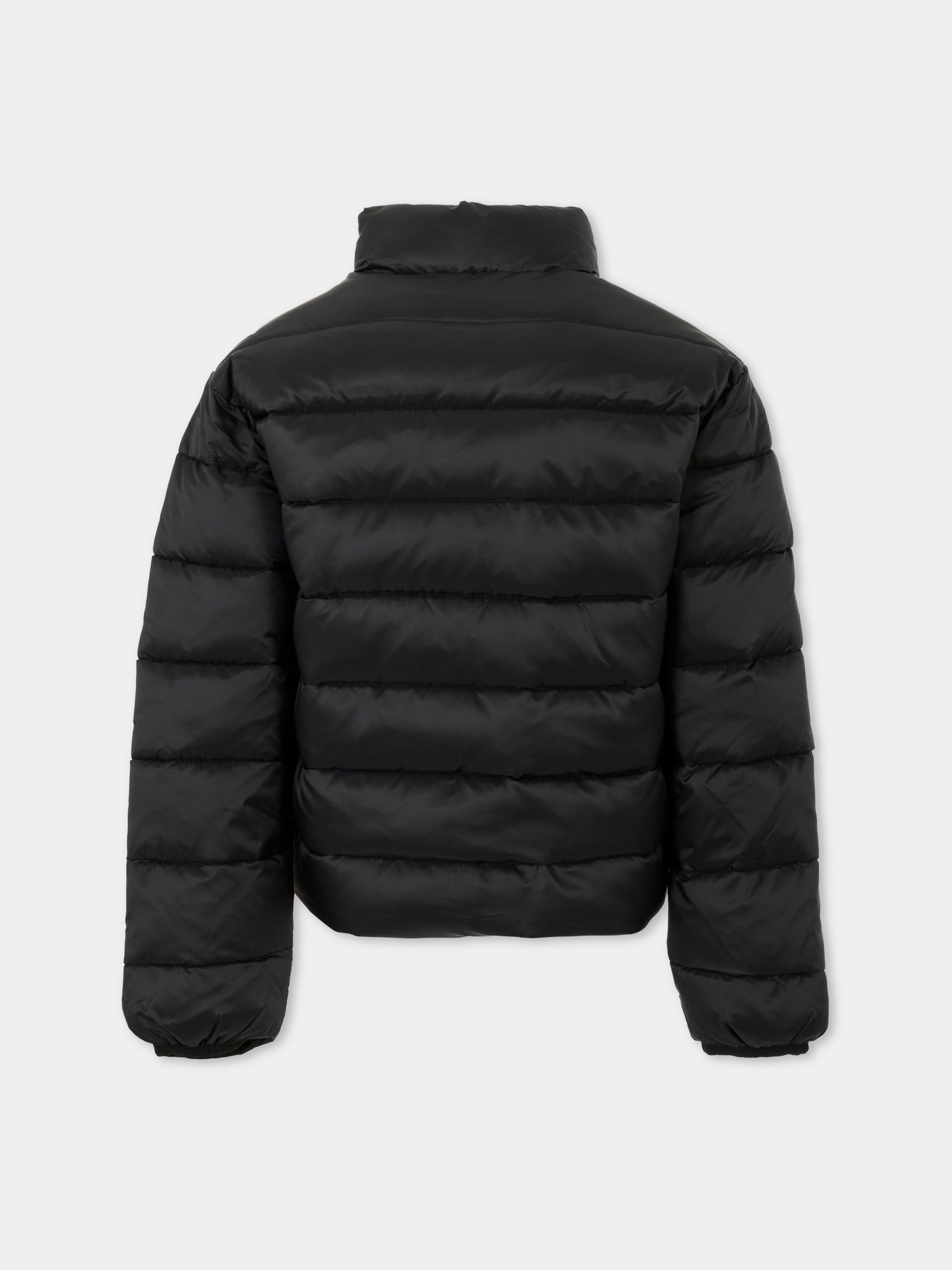 Piumino nero per bambina con logo,Richmond,RGA25233PI BLACK