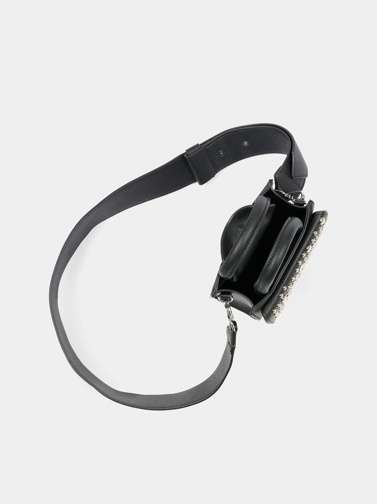 Borsa nera per bambina con borchie,Richmond,RGA25028BO BLACK