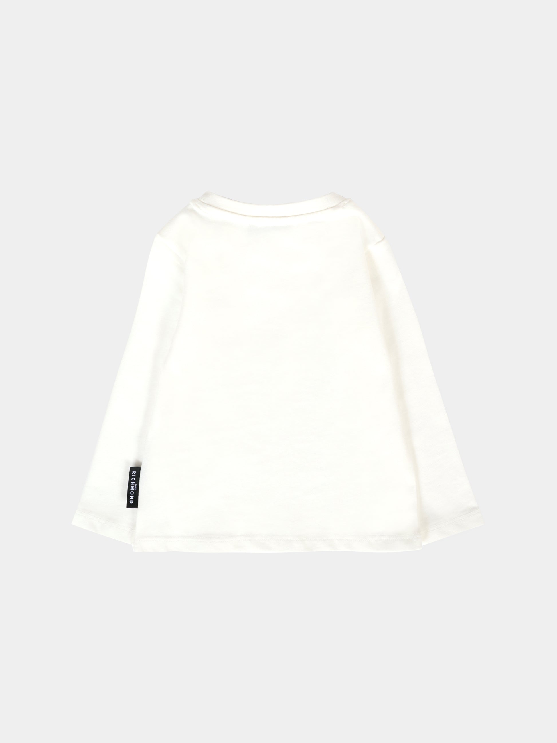 T-shirt bianca per neonato con logo,Richmond,RIA25004TS OFF-WHITE