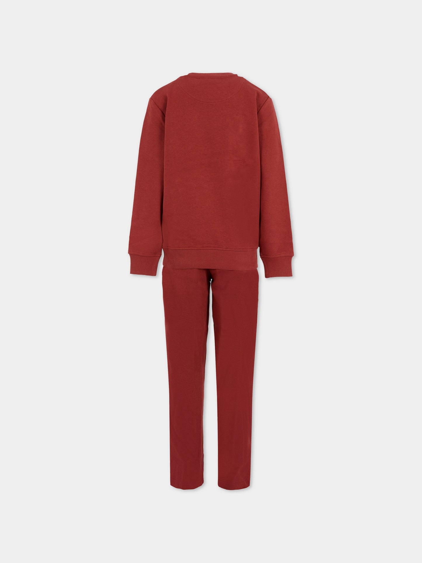 Completo bordeaux per bambino con logo,Trussardi Junior,TBA25008CF NEW MAROON