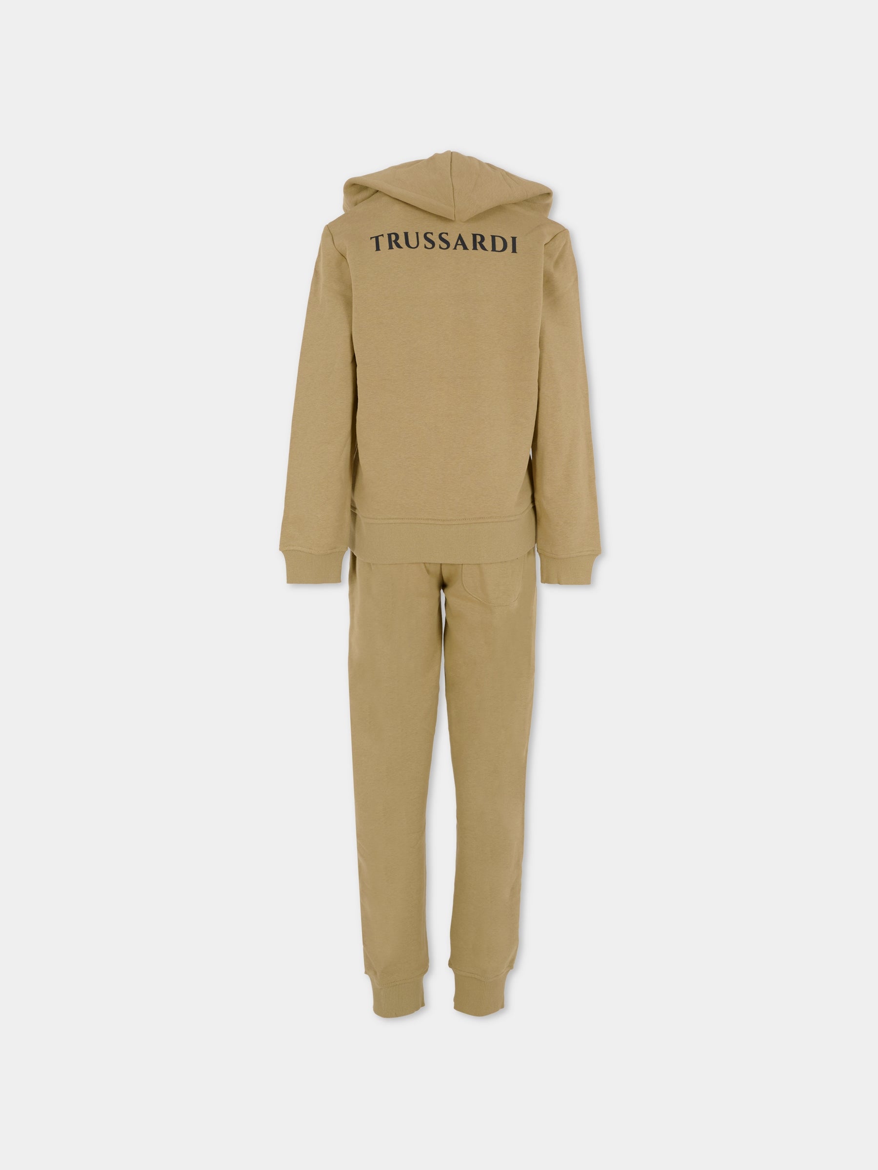 Completo beige per bambino con logo,Trussardi Junior,TBA25001CF CHINCHILLA