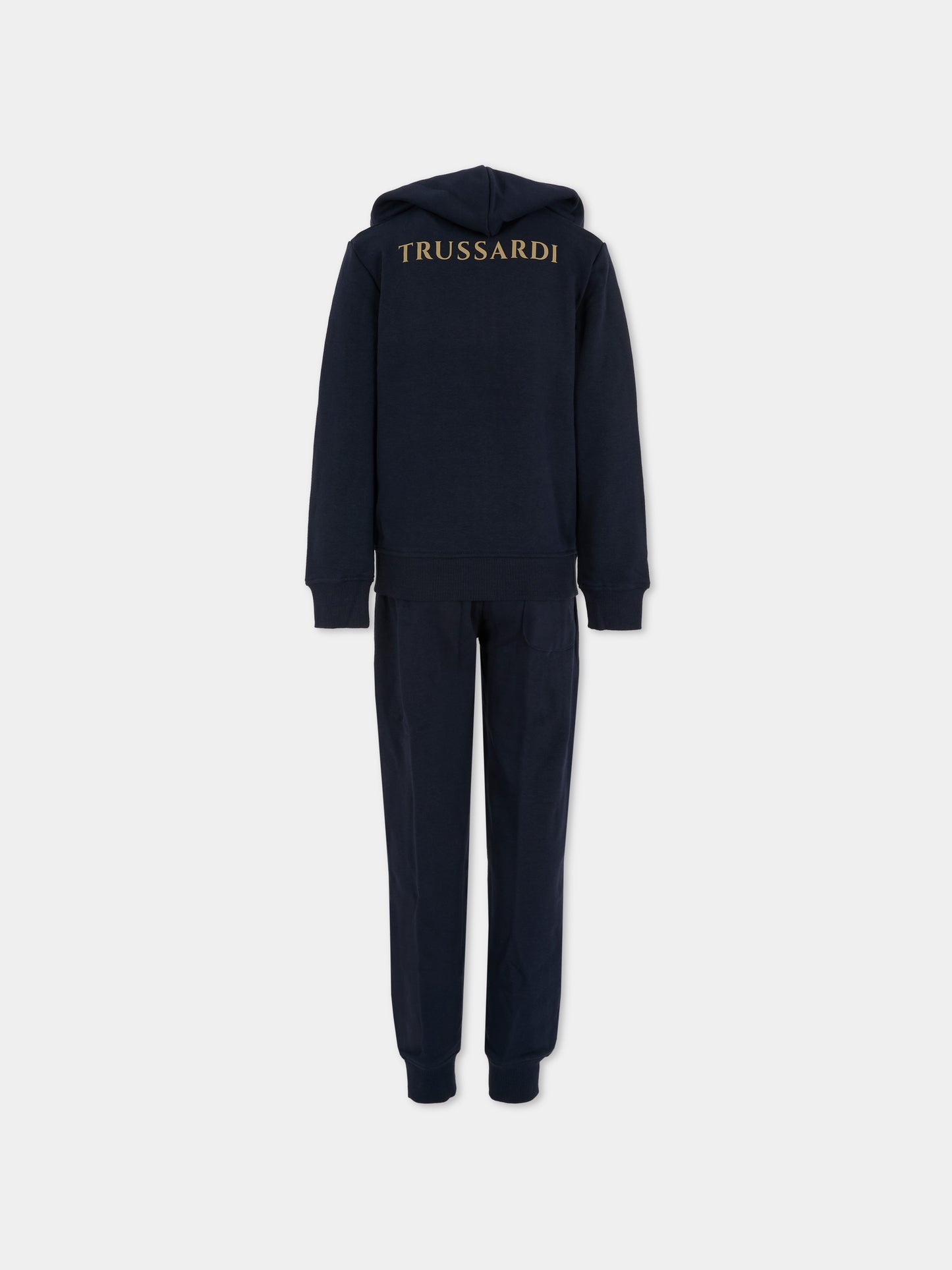 Completo blu per bambino con logo,Trussardi Junior,TBA25001CF PEACOAT