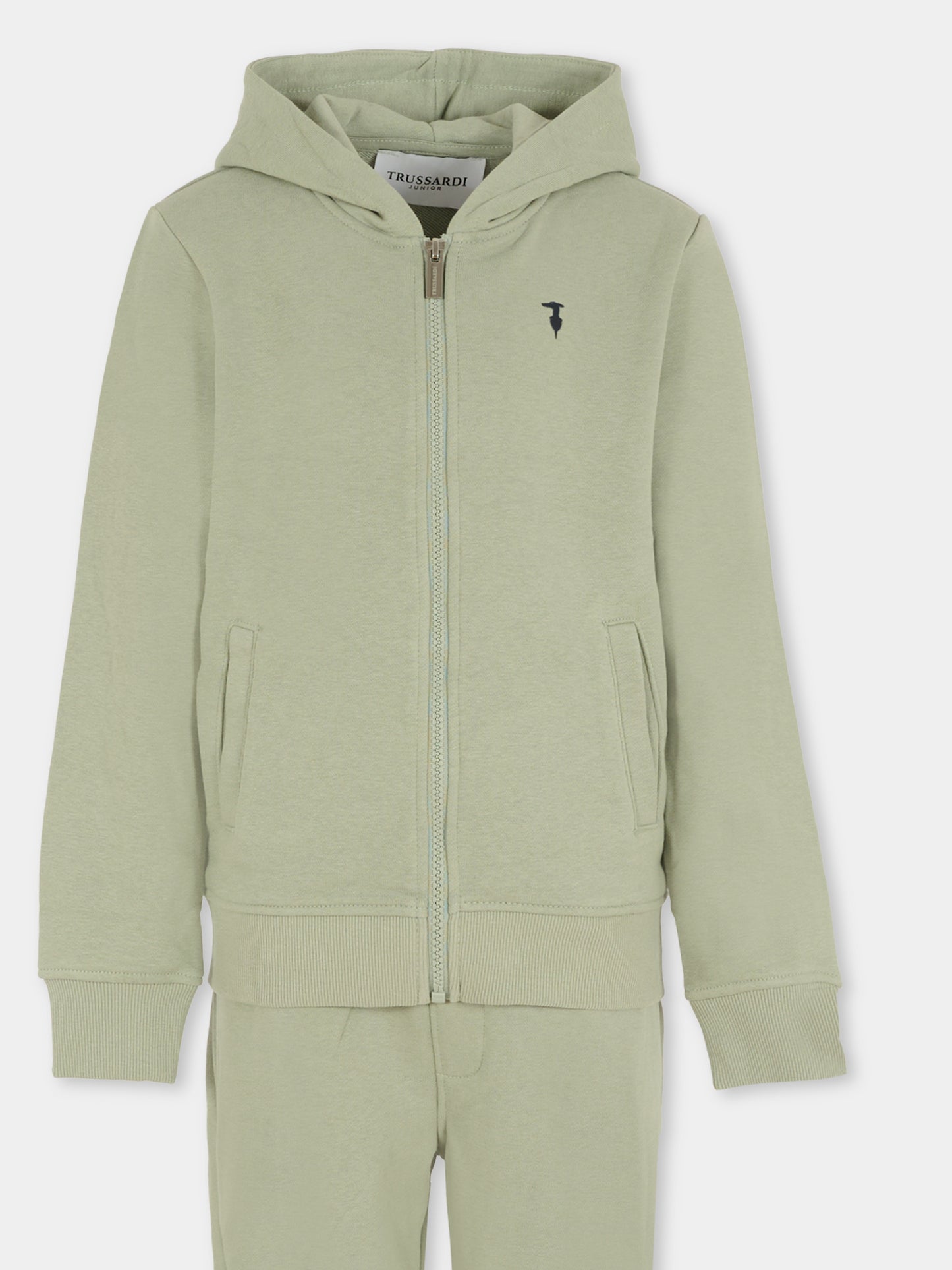 Completo verde per bambino con logo,Trussardi Junior,TBA25001CF IRON WROUGTH