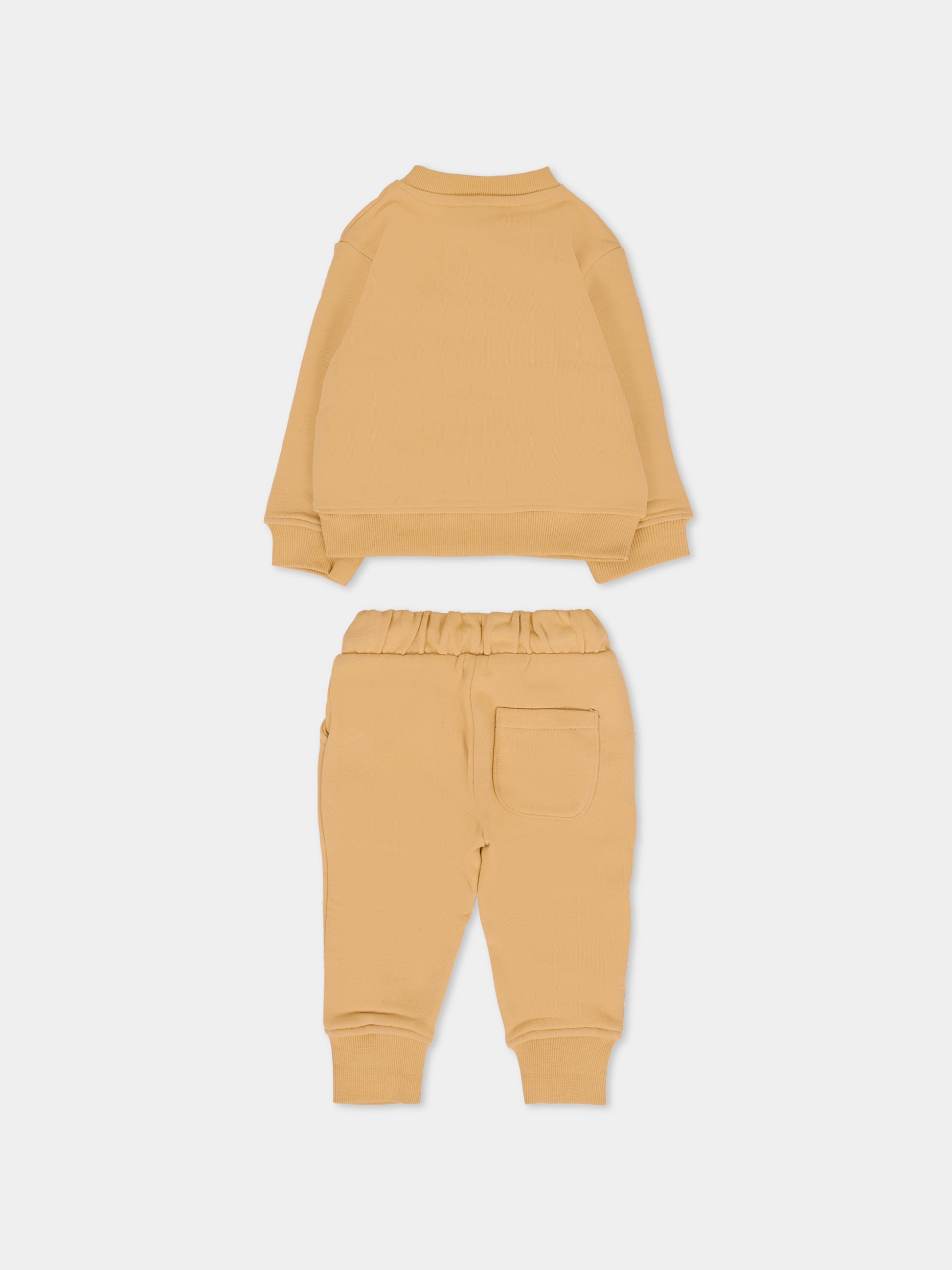 Completo beige per neonato con logo,Trussardi Junior,TIA25019CF APPLE CINNAMON