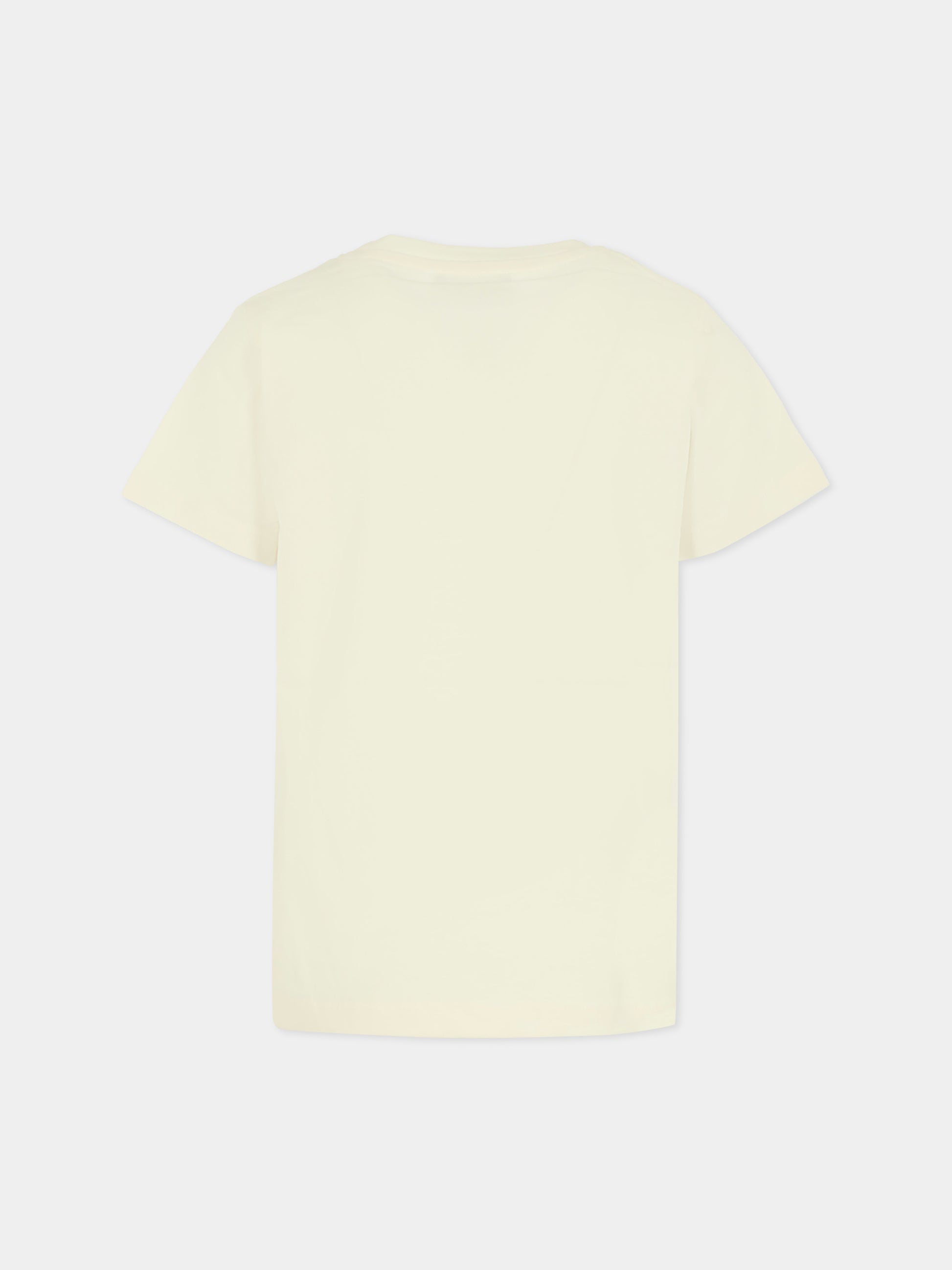 T-shirt bianca per bambino con logo,Trussardi Junior,TBA25003TS OFF-WHITE