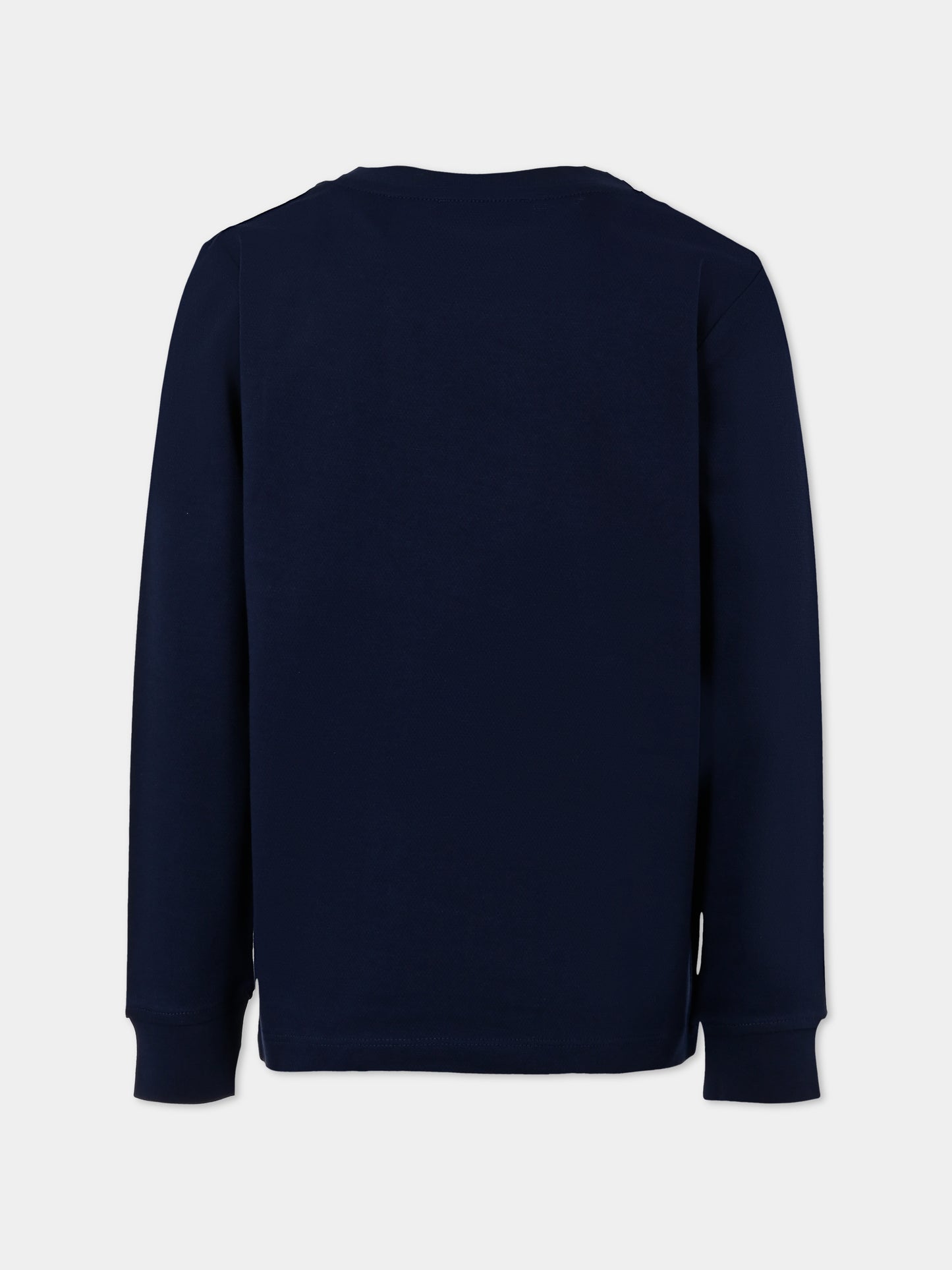 T-shirt blu per bambino con logo,Trussardi Junior,TBA25057TS PEACOAT