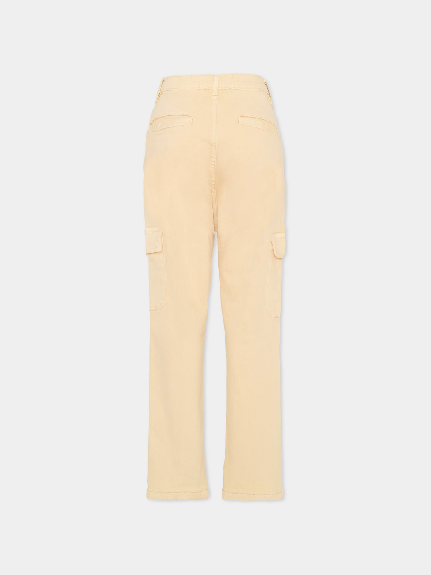 Pantaloni beige per bambino con logo ricamato,Trussardi Junior,TBA25035PA NEW ECRU