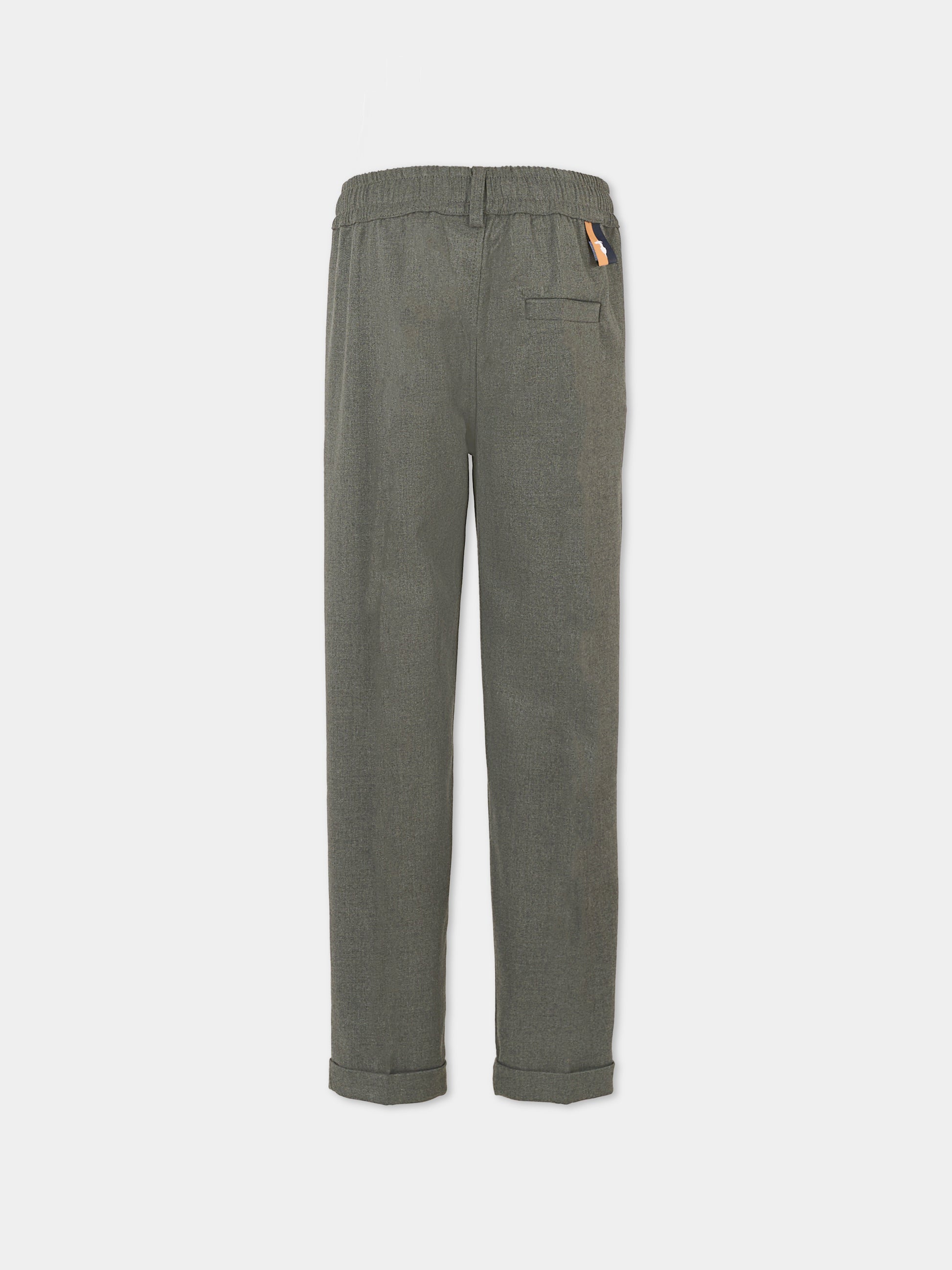 Pantaloni grigi per bambino con logo,Trussardi Junior,TBA25131PA GUNMETAL