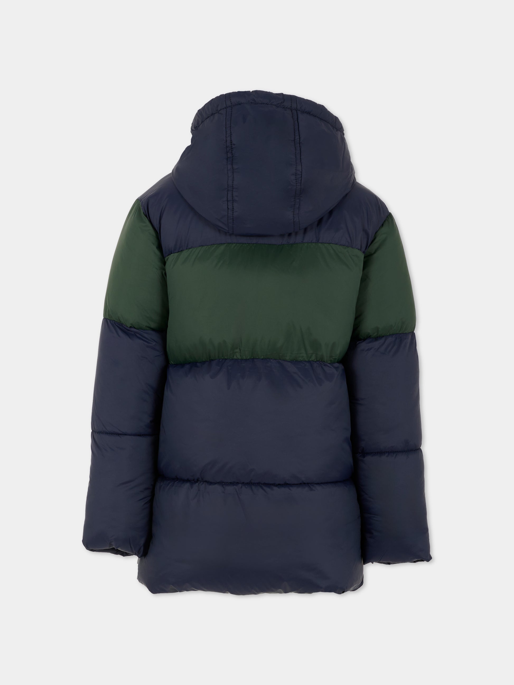 Piumino blu per bambino con logo,Trussardi Junior,TBA25051PI PEACOAT