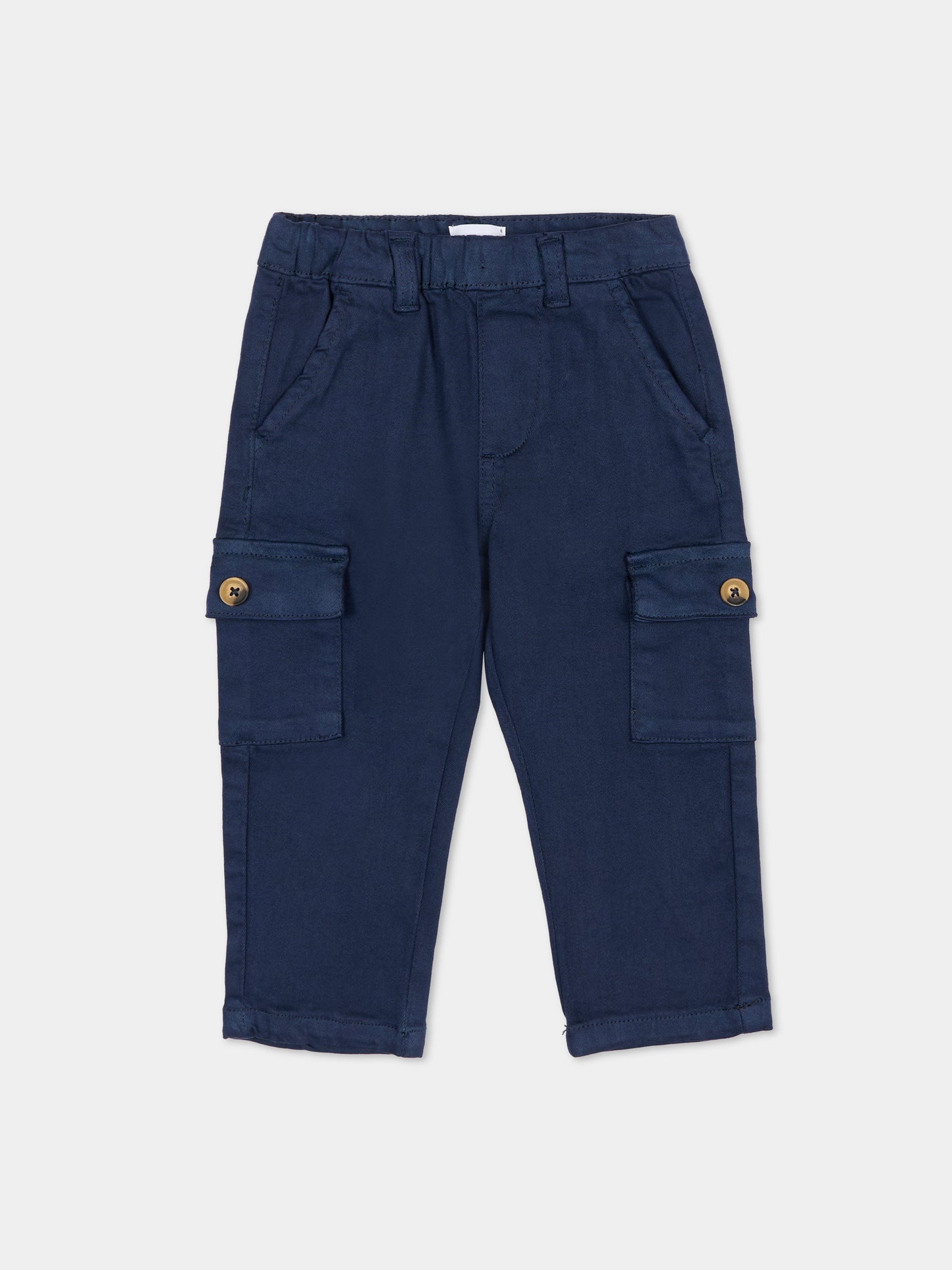 Pantaloni blu per neonato con logo,Trussardi Junior,TIA25086PA PEACOAT