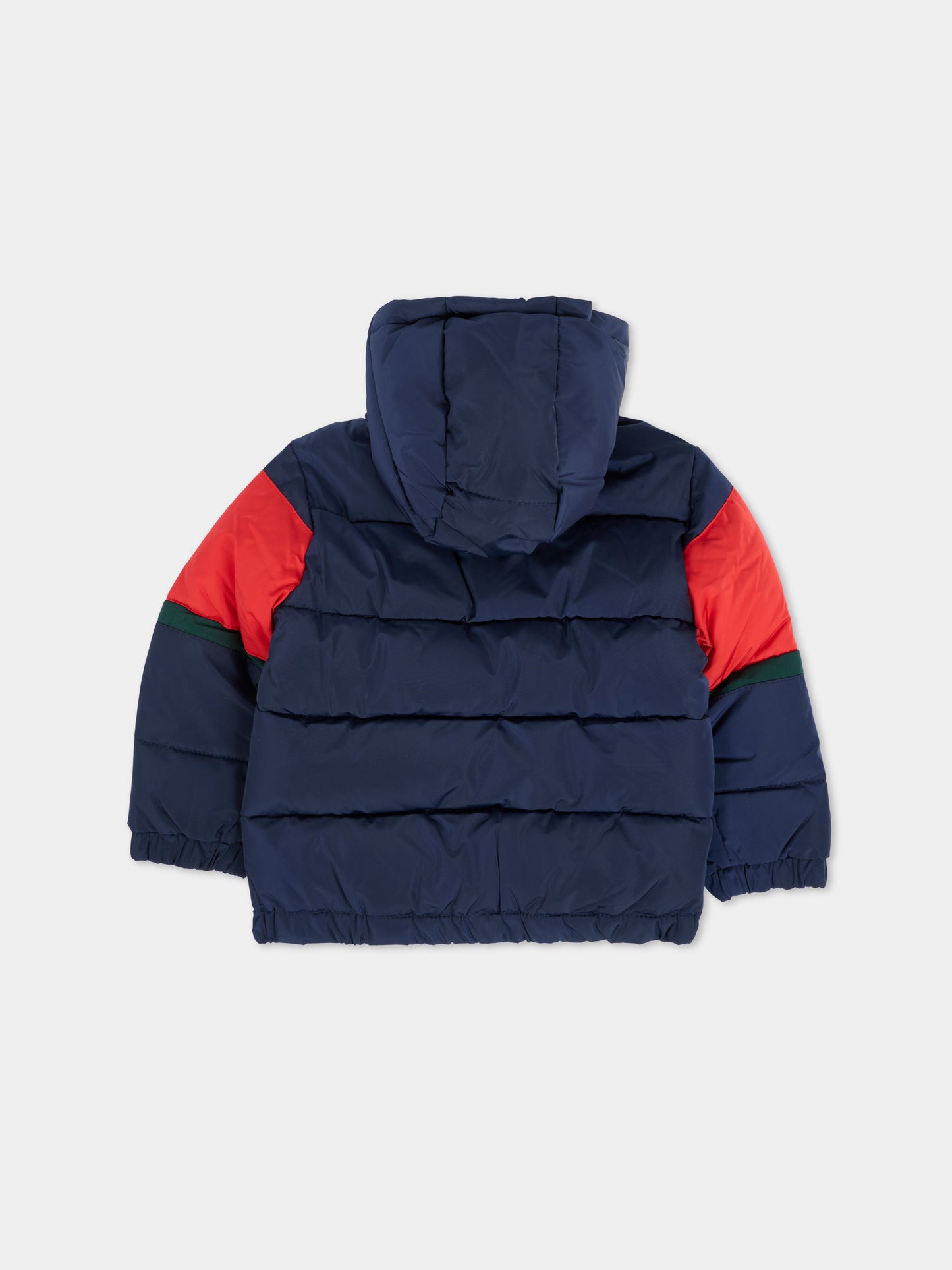 Piumino blu per neonato con logo,Trussardi Junior,TIA25028PI PEACOAT